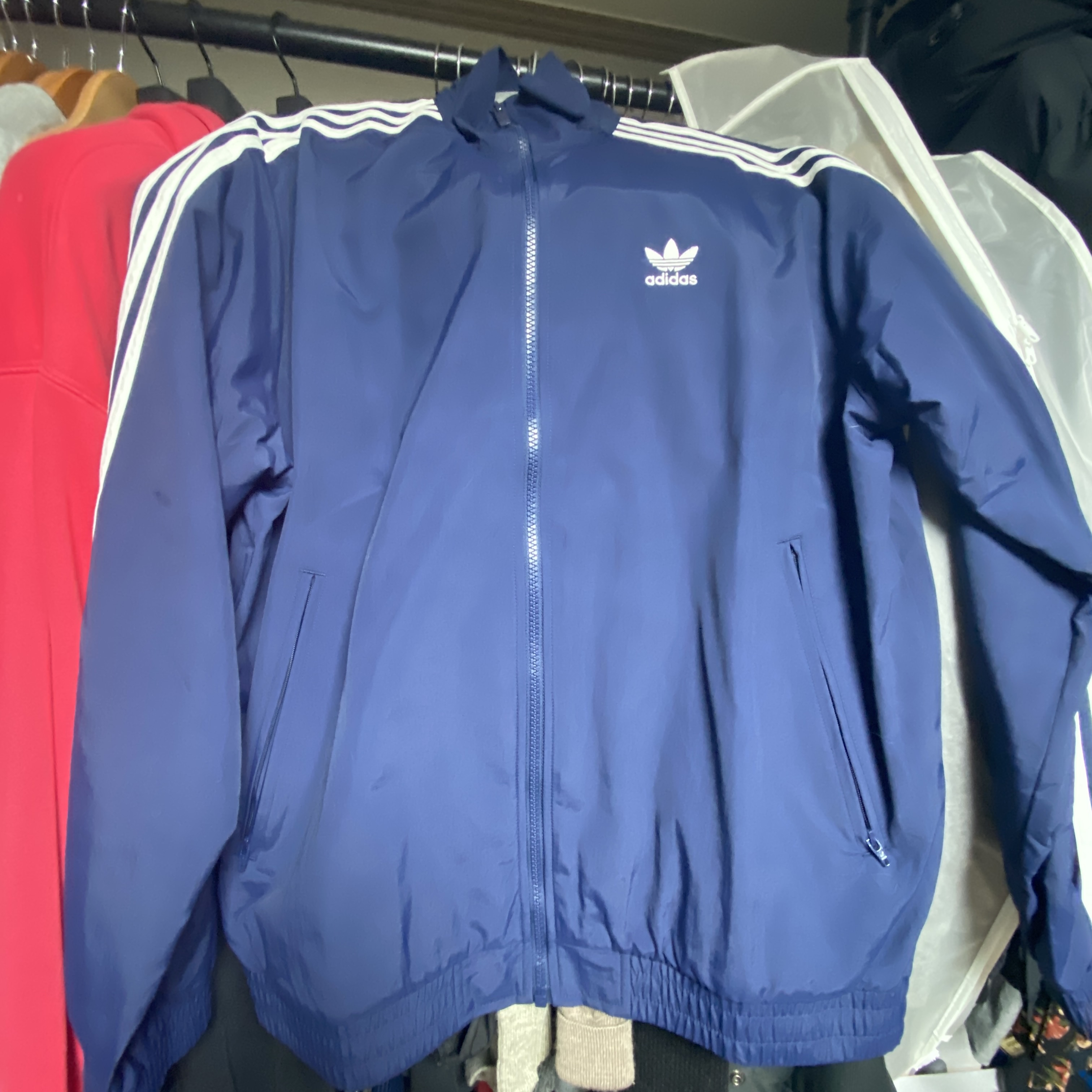 Adidas Adicolor Woven Firebird Track Top Night Indigo - KR Sizing 착용 스타일
