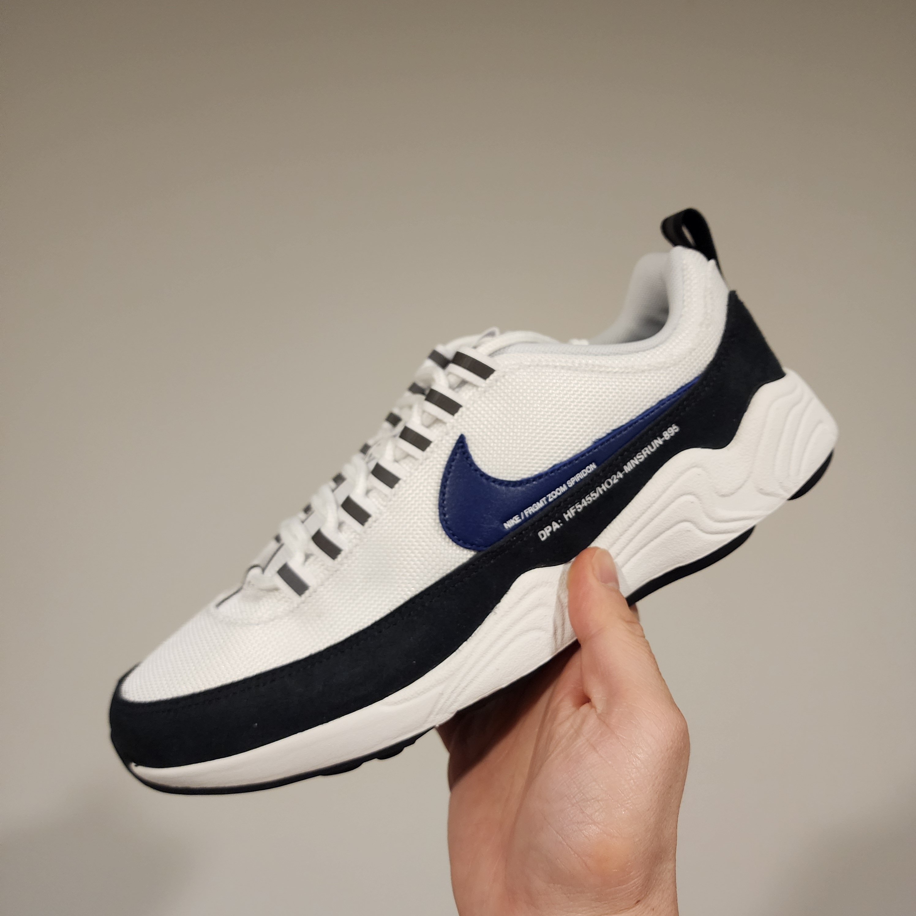 Nike x Fragment Air Zoom Spiridon Blue Void 착용 스타일 - 1