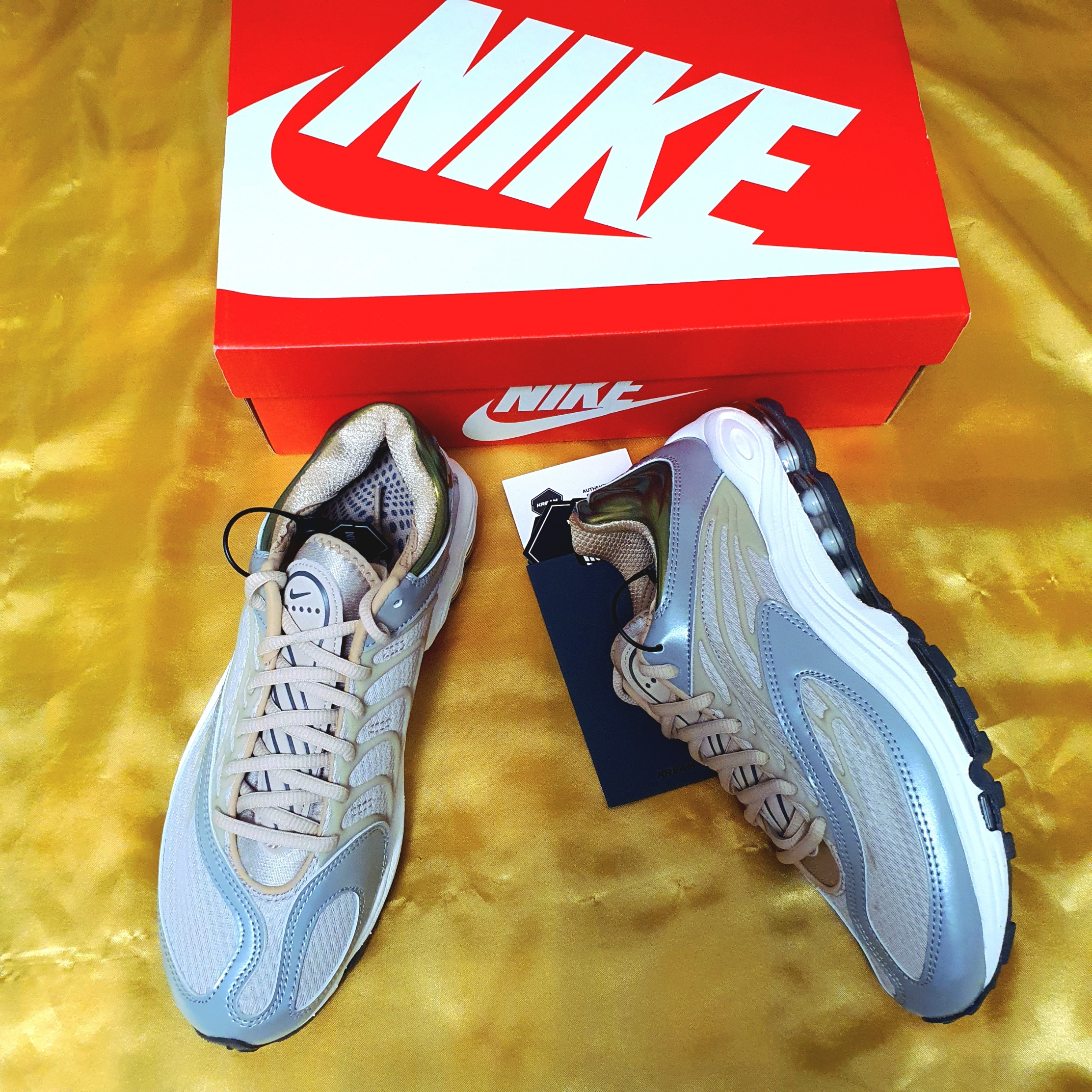 Nike Air Tuned Max Cream Iron Grey 착용 스타일 - 1