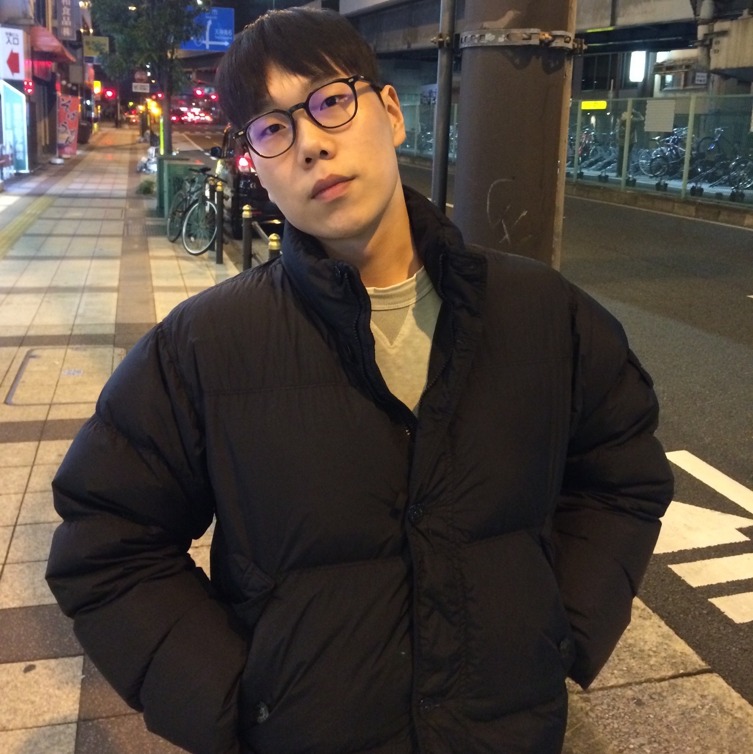 Stone Island 40123 Garment Dyed Crinkle Reps R-NY Down Jacket Black - 24FW 착용 스타일 - 2
