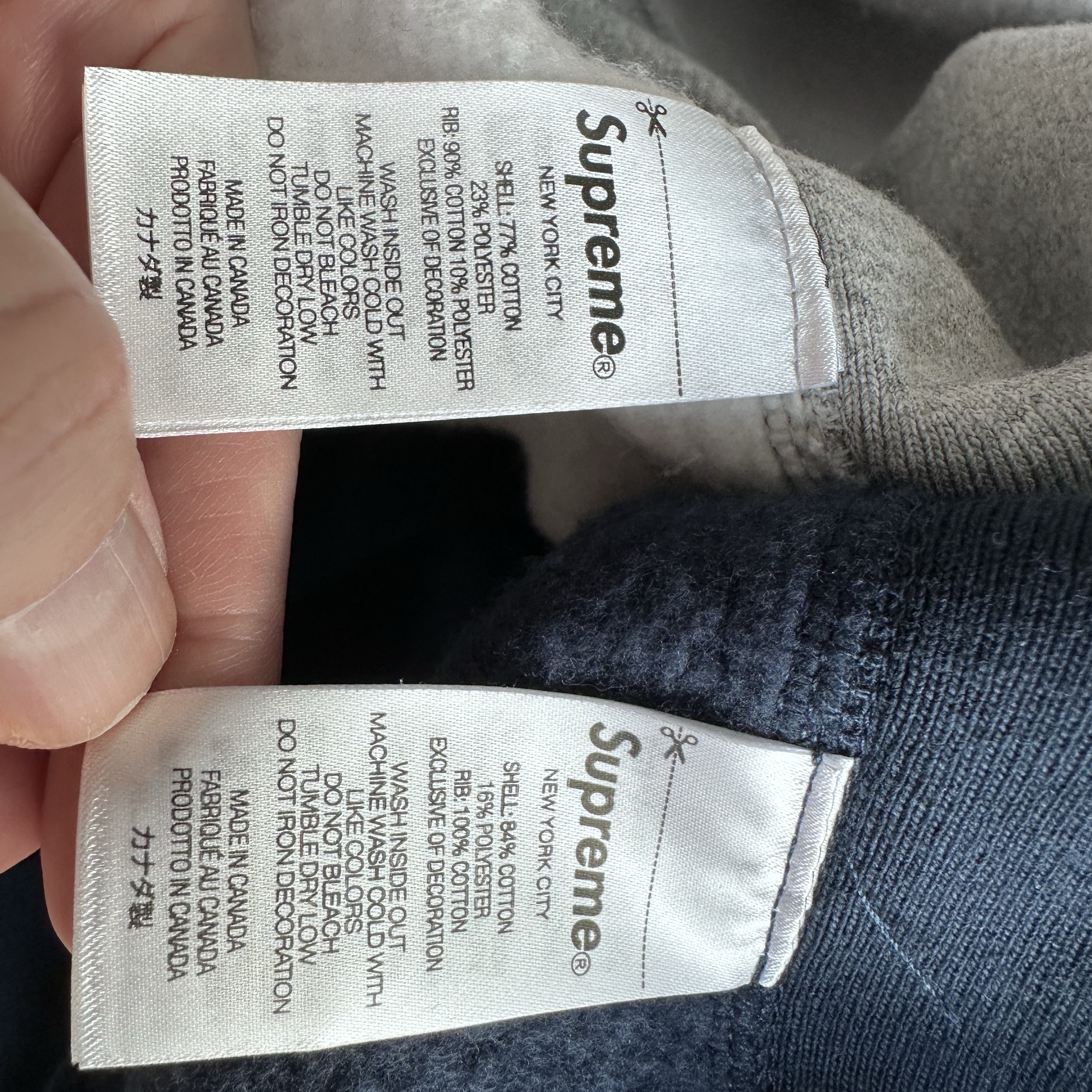 Supreme Box Logo Hooded Sweatshirt Heather Grey - 24FW, Supreme Box Logo Hooded Sweatshirt Navy - 24FW 착용 스타일 - 6
