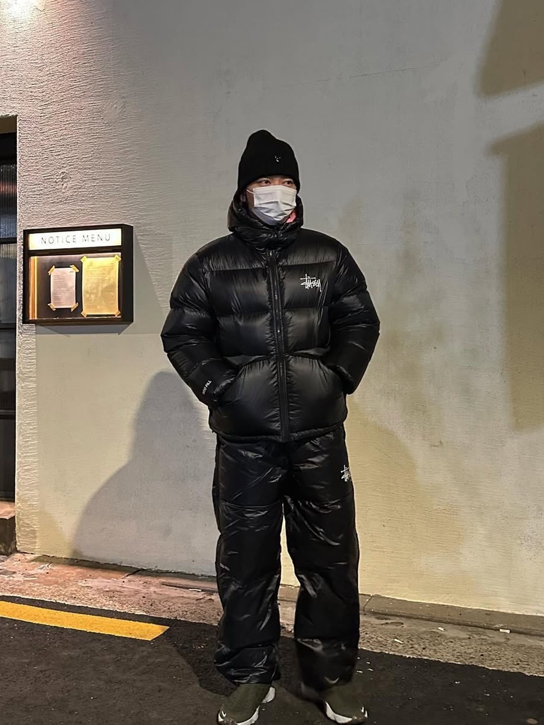 Stussy Micro Ripstop Down Parka Brick, Stussy x Our Legacy Work Shop Blouson Jacket Washed Black Moleskin 착용 스타일 - 4