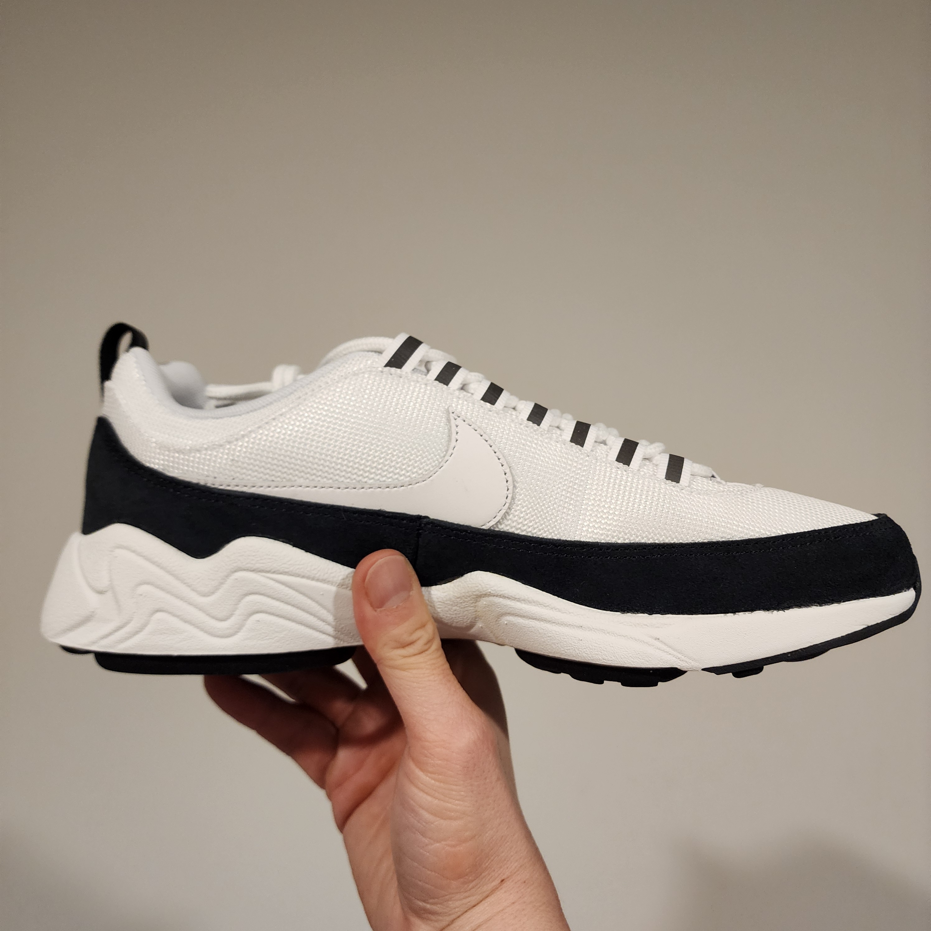 Nike x Fragment Air Zoom Spiridon Blue Void 착용 스타일 - 4