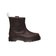 Dr. Martens Anistone Lo Leather Biker Boots Dark Brown