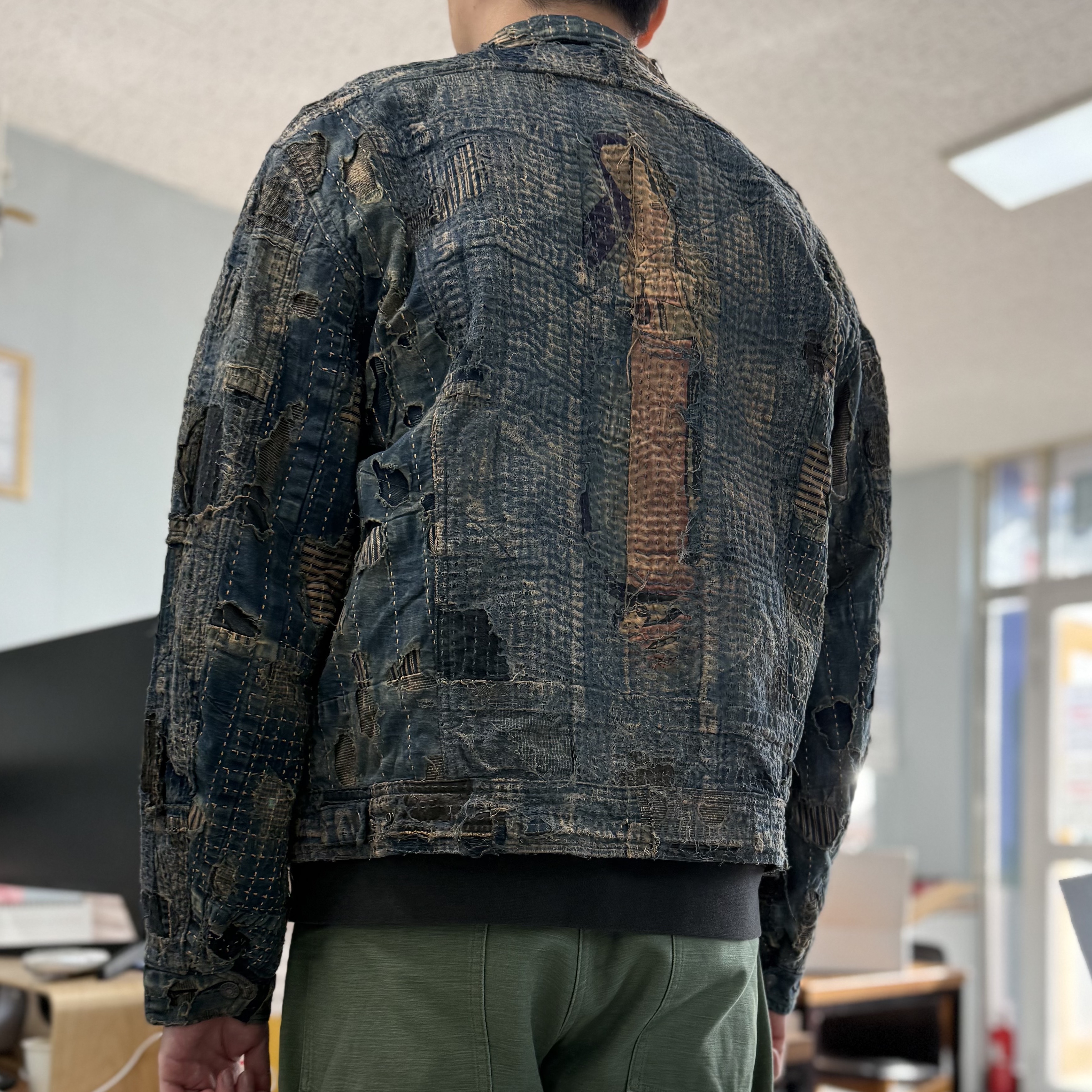 Kapital Boro Zip Up Indigo 착용 스타일