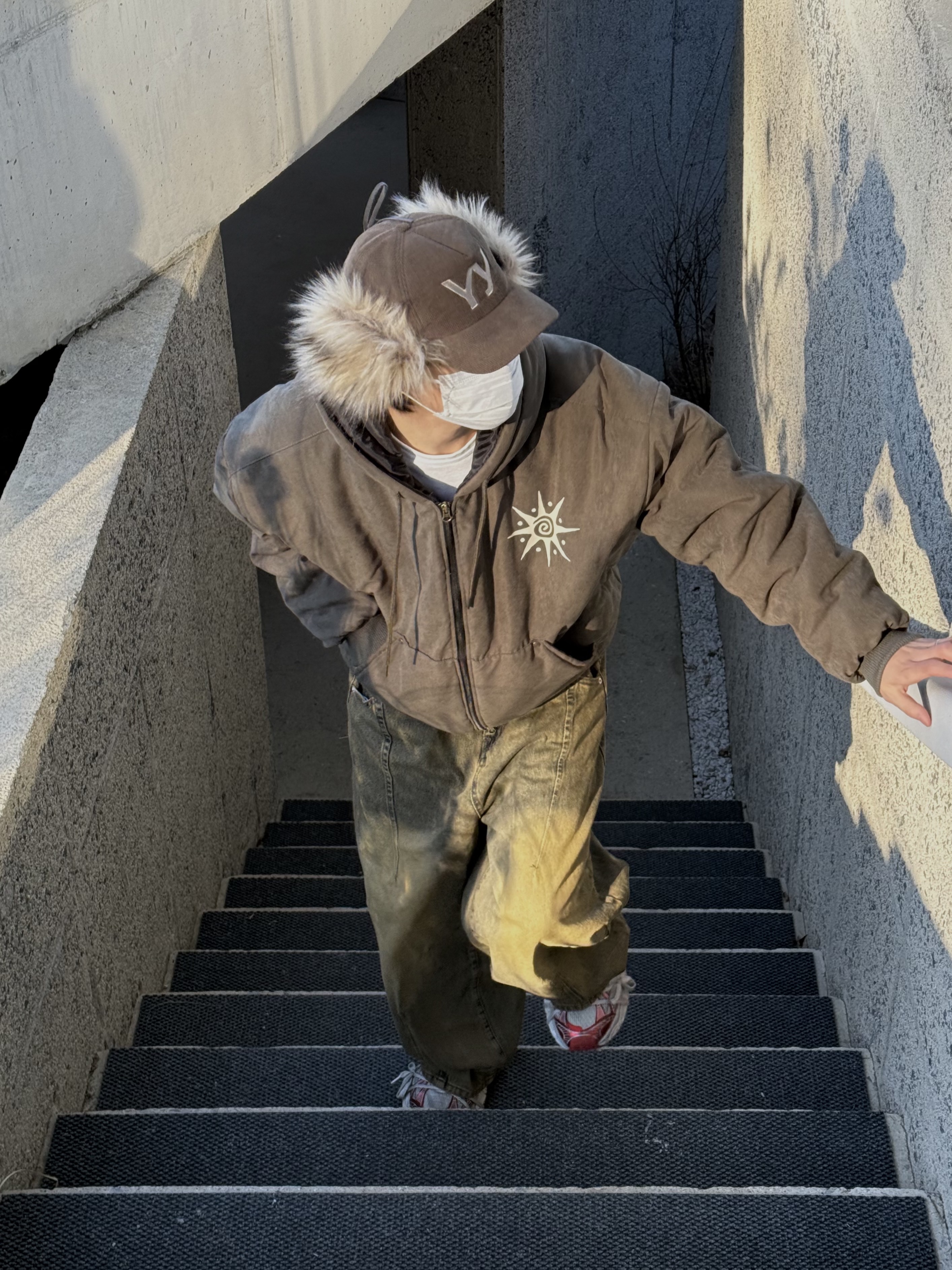 Open Yy Faux Fur Corduroy Earflap Cap Khaki, Balenciaga 3XL Sneakers White Red 착용 스타일 - 1