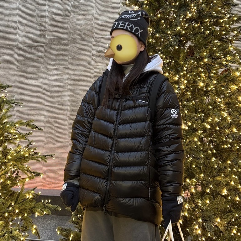 Arc'teryx Bird Word Toque Black Void, The North Face Summit Mattehorn RDS Down Jacket Real Black 착용 스타일 - 2