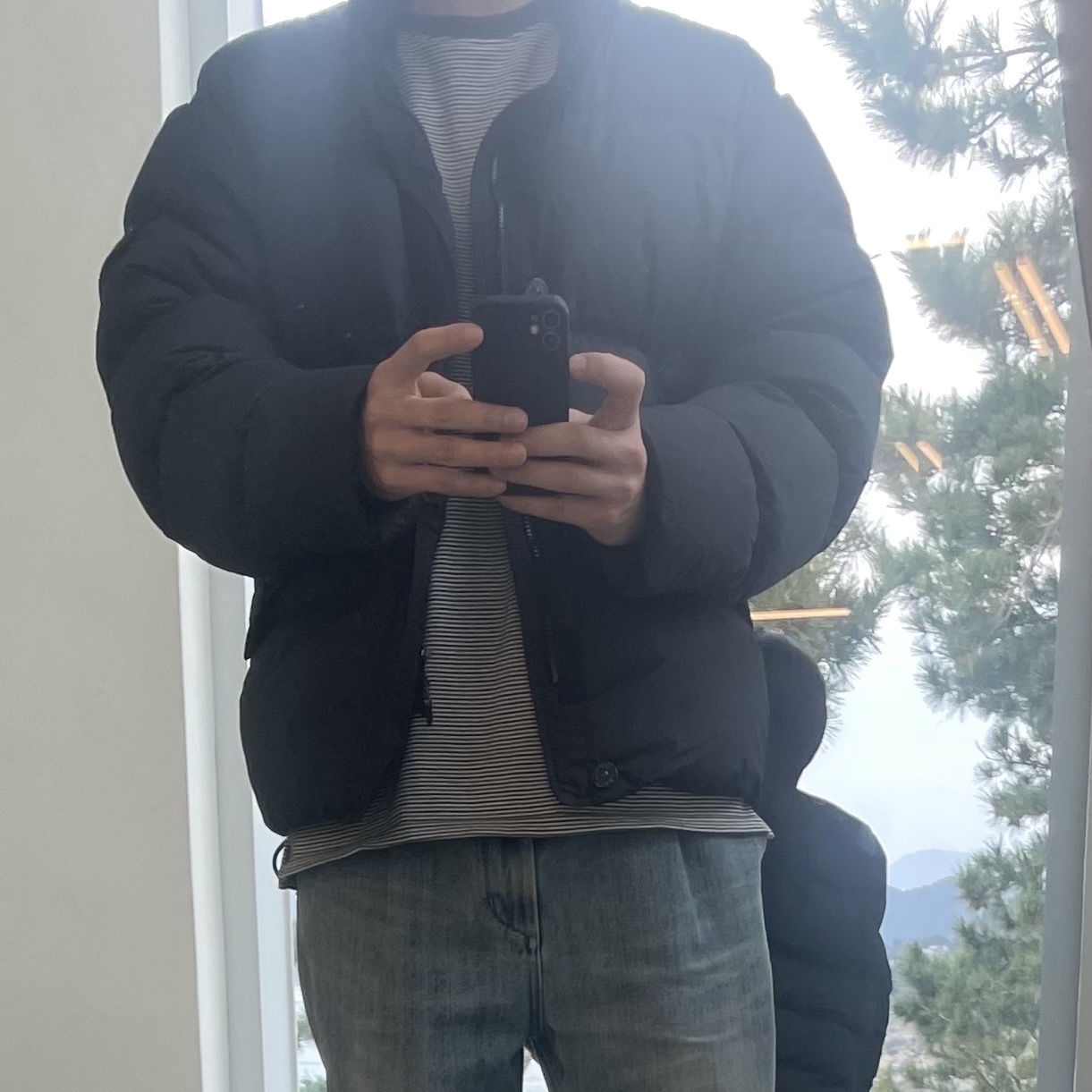 Stone Island 40123 Garment Dyed Crinkle Reps R-NY Down Jacket Black - 24FW, New Balance x JJJJound 992 Made in USA Grey 착용 스타일 - 1