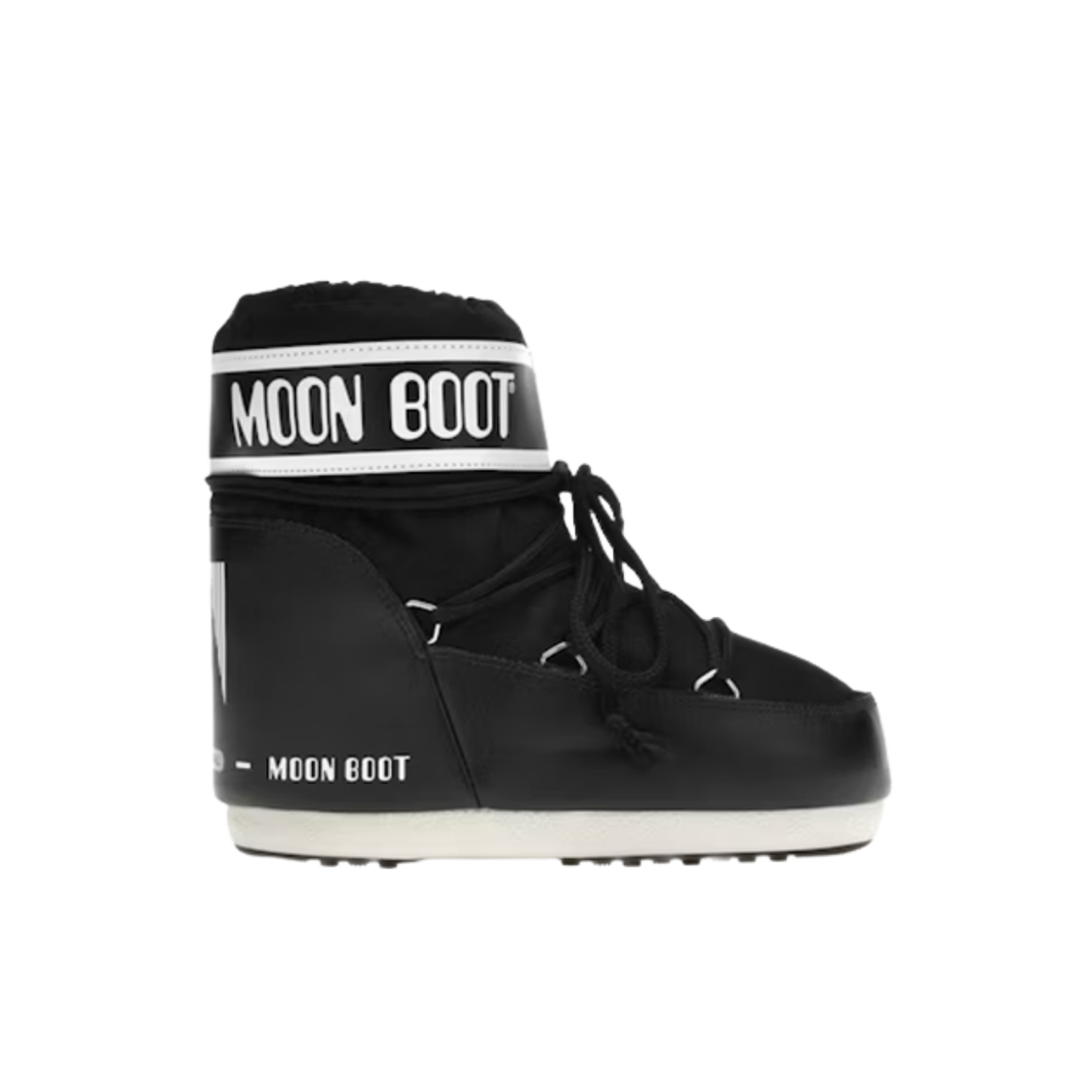 14094700001 (W) Moon Boot Icon Low Nylon Boots Black White