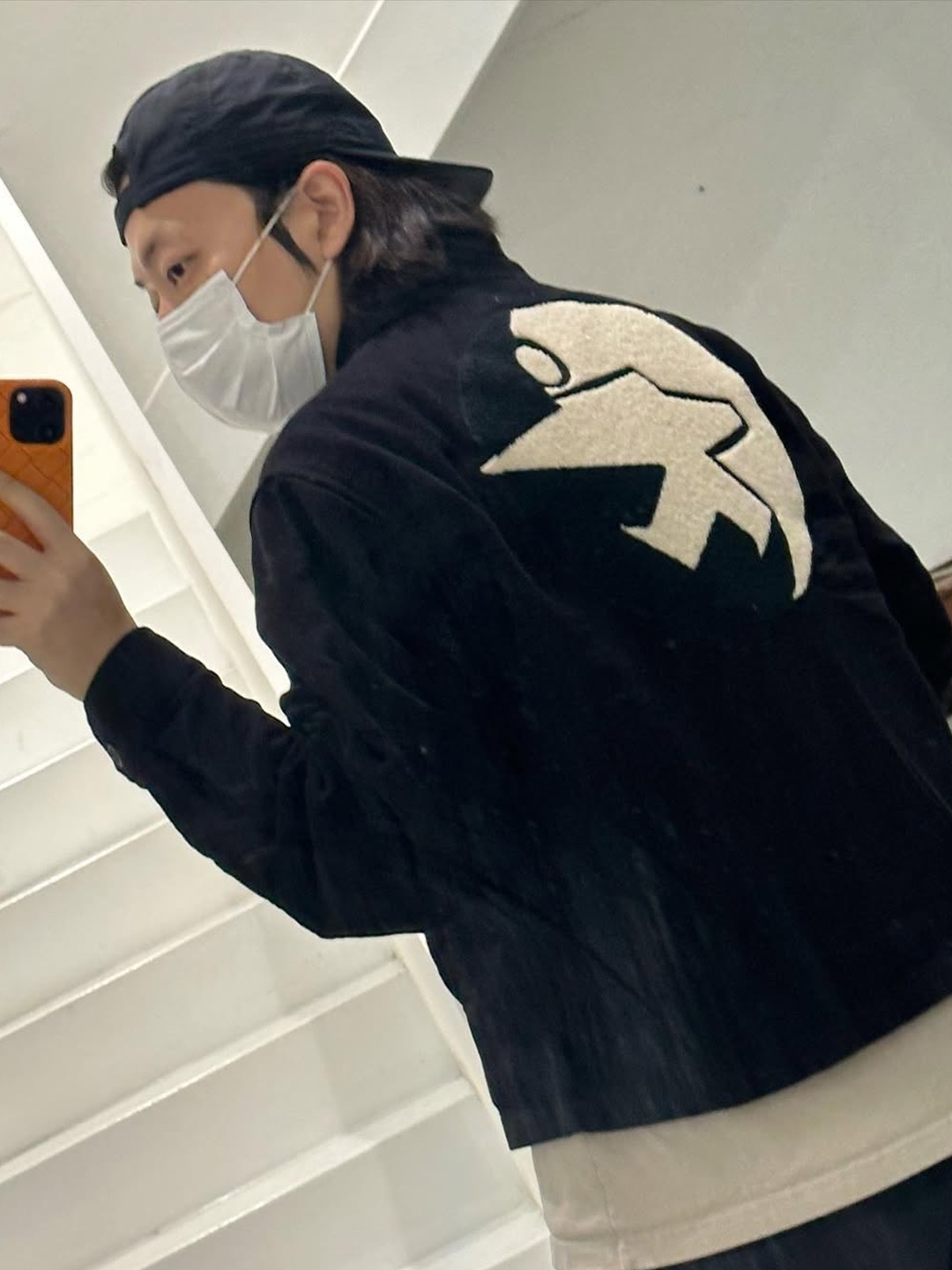 Stussy Micro Ripstop Down Parka Brick, Stussy x Our Legacy Work Shop Blouson Jacket Washed Black Moleskin 착용 스타일 - 3