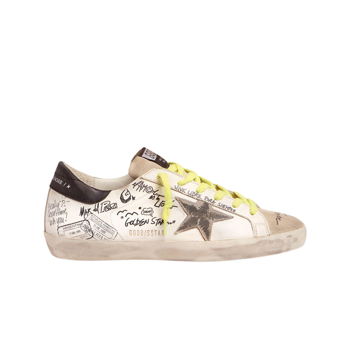 (W) 골든구스 슈퍼스타 스니커즈 화이트 블랙((W) Golden Goose Superstar Sneakers White Black) - 1