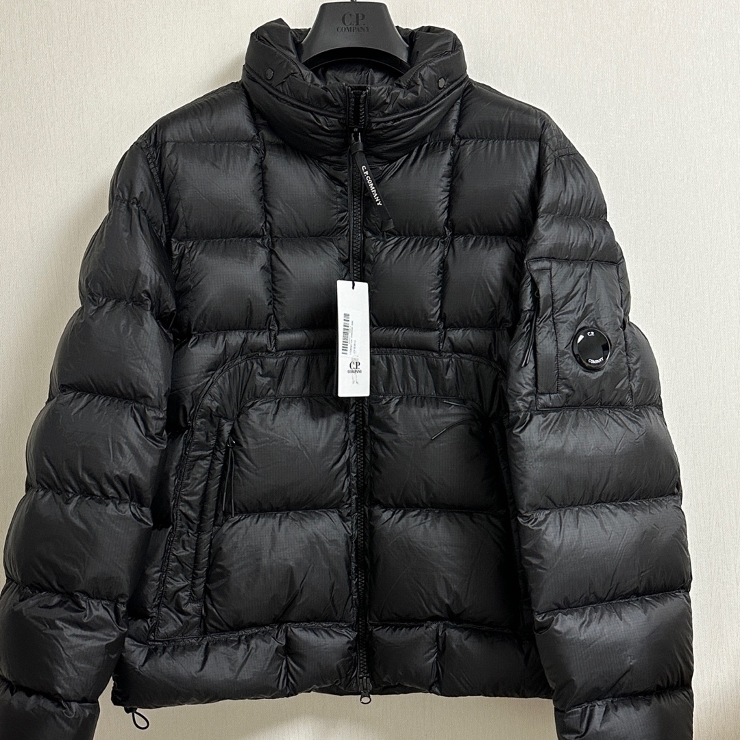 C.P. Company DD Shell Down Jacket Black - 24FW 착용 스타일