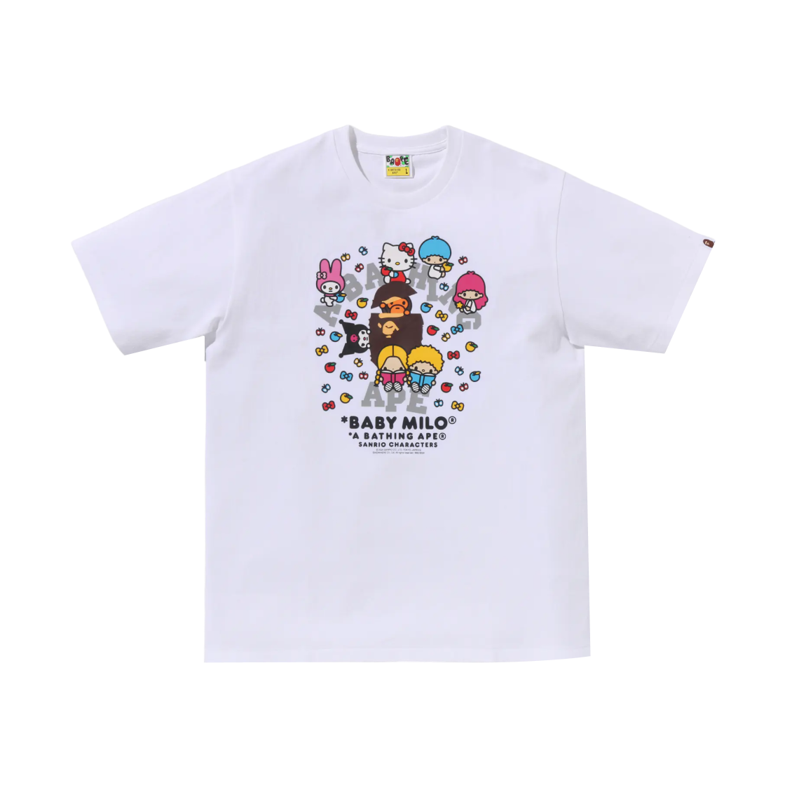베이프 베이비 마일로 x 산리오 캐릭터 티셔츠 #2 화이트 | BAPE | KREAM