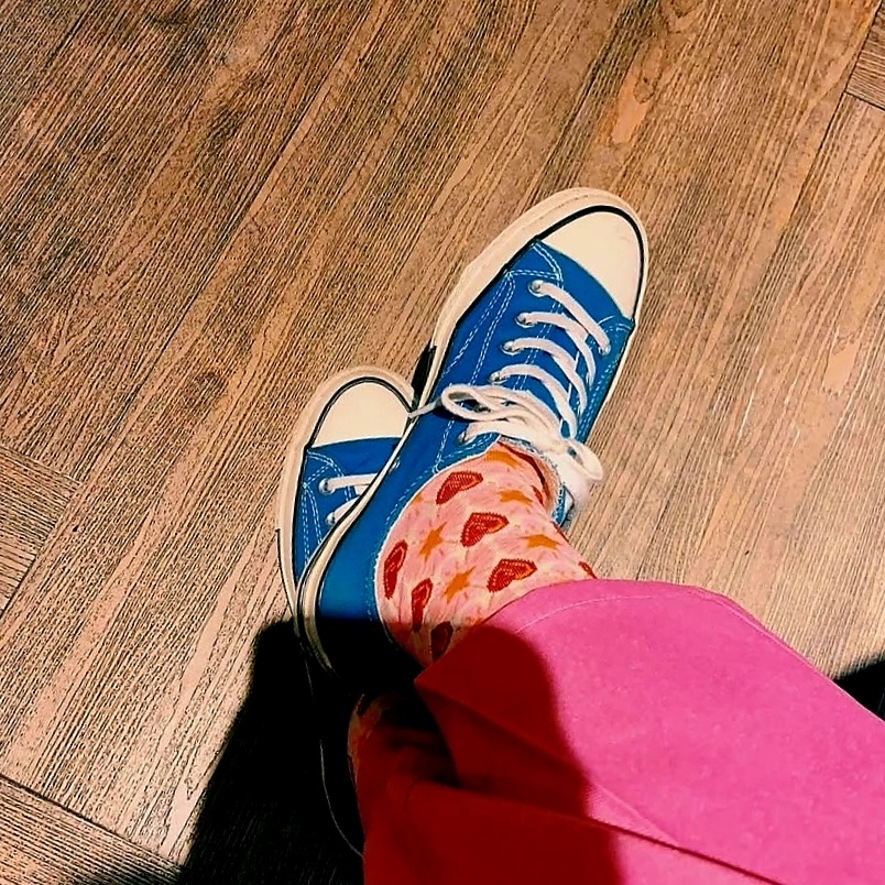 Converse Chuck 70 Ox Vintage Canvas Rush Blue 착용 스타일