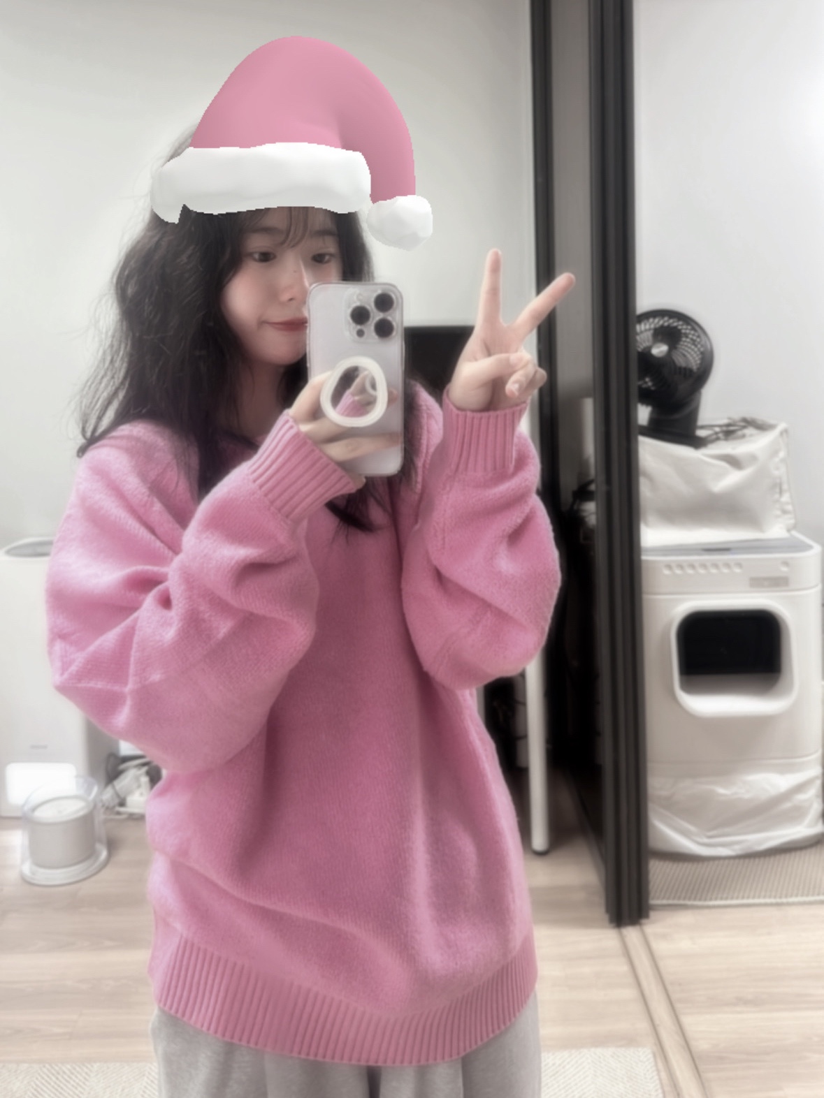 Supreme Terry Small Box Sweater Pink - 24FW 착용 스타일