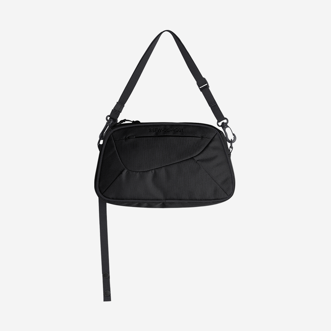 오호스 트래피조이드 나일론 호보 백 블랙(OJOS Trapezoid Nylon Hobo Bag Black) - 2