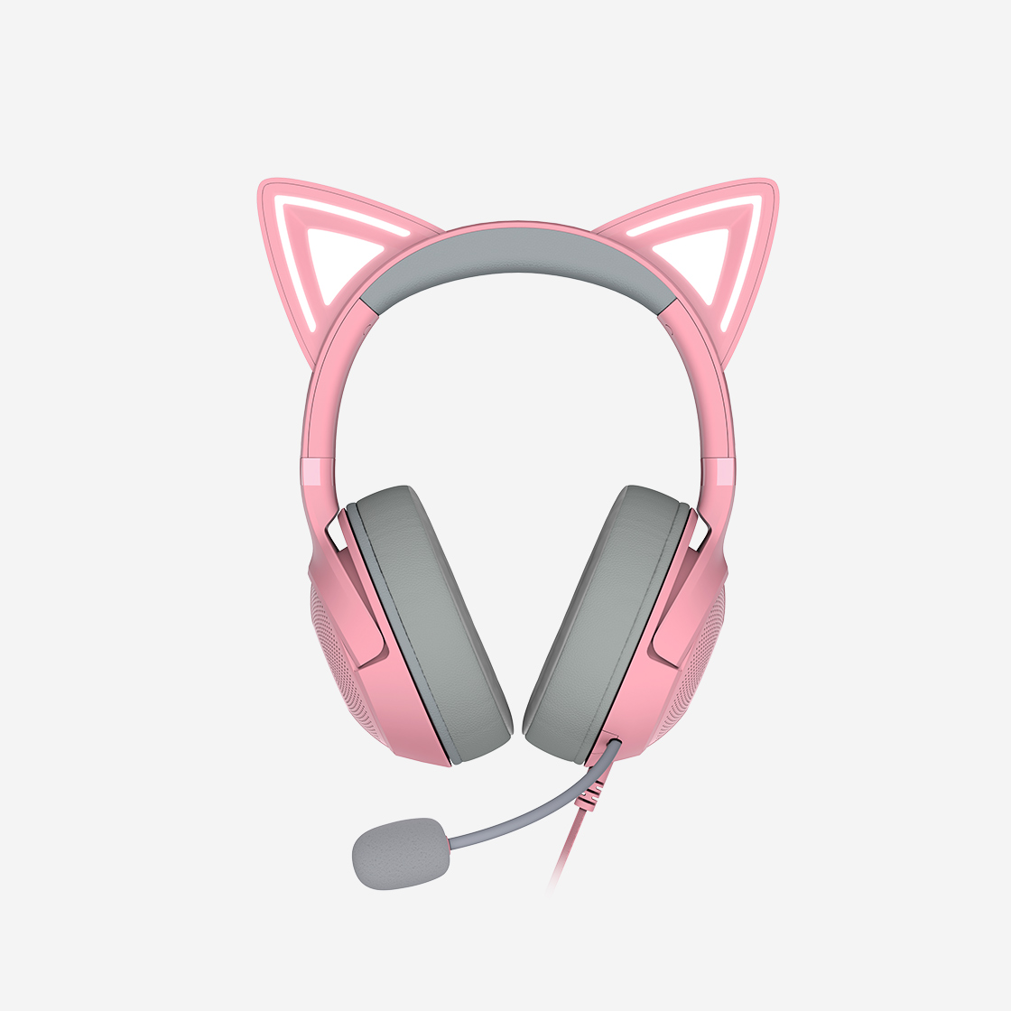 레이저 크라켄 키티 V2 쿼츠핑크 Kraken Kitty V2 Quartz 유선 게이밍 RGB 헤드셋(Razer Kraken Kitty V2 Quartz) - 4