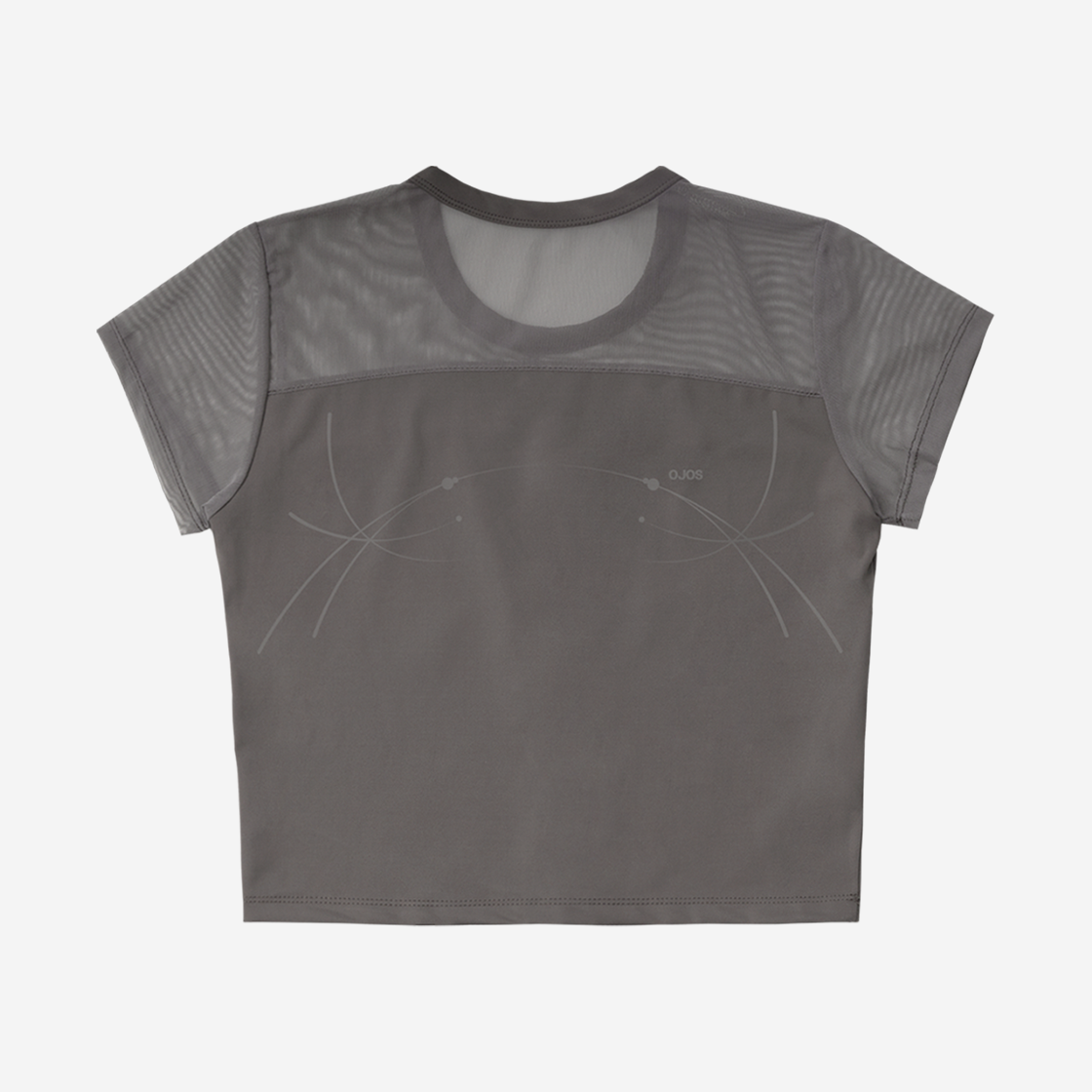 오호스 하프 쉬어 져지 티 차콜(OJOS Half Sheer Jersey T Charcoal) - 2