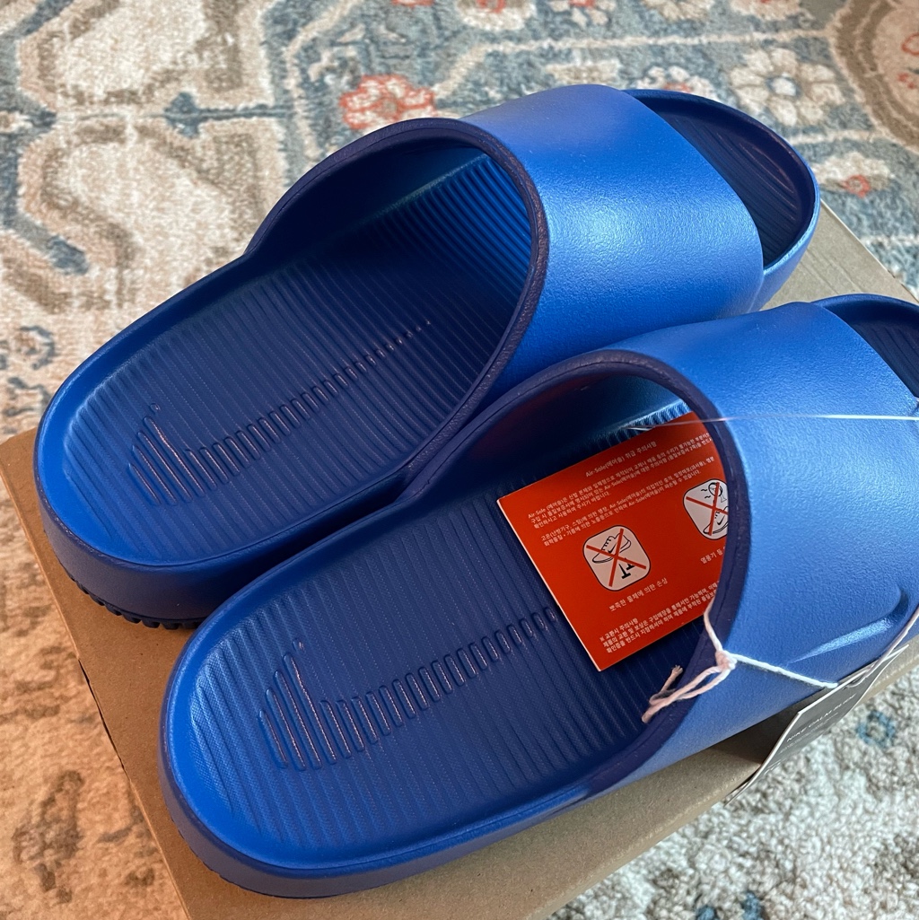Nike Calm Slide Game Royal 착용 스타일 - 4