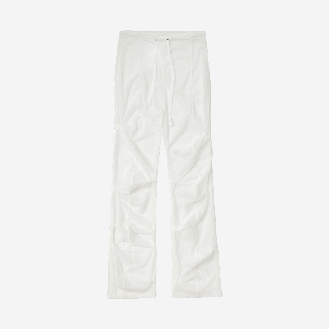 오호스 쉬어 턱 팬츠 화이트(OJOS Sheer Over Tuck Pants White) - 3