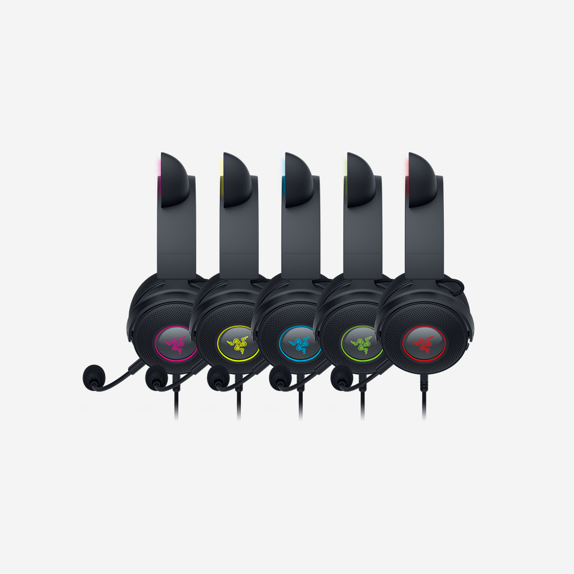 레이저 크라켄 키티 V2 프로 블랙 Kraken Kitty V2 Pro 유선 게이밍 RGB 헤드셋(Razer Kraken Kitty V2 Pro Black) - 4