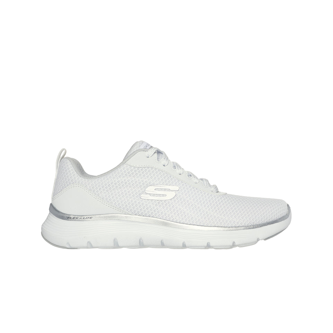 150206-WSL (W) Skechers Flex Appeal 5.0 White Silver