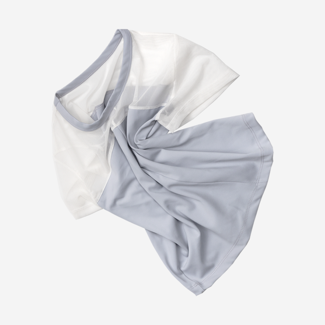 오호스 하프 쉬어 져지 티 그레이(OJOS Half Sheer Jersey T Grey) - 3