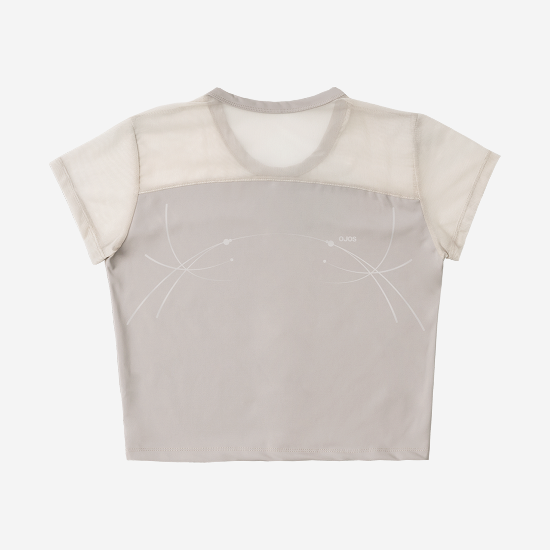 오호스 하프 쉬어 져지 티 베이지(OJOS Half Sheer Jersey T Beige) - 2