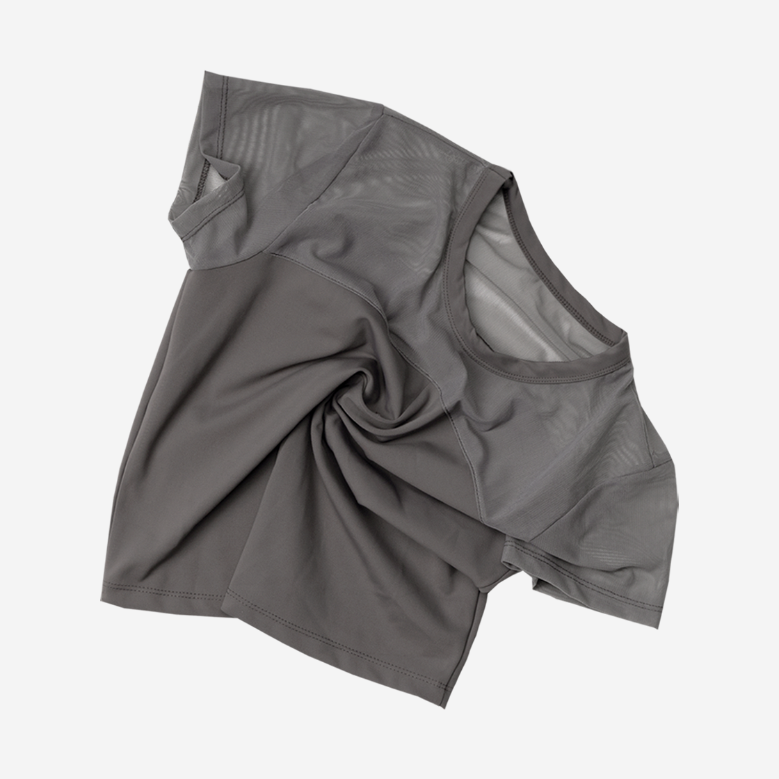 오호스 하프 쉬어 져지 티 차콜(OJOS Half Sheer Jersey T Charcoal) - 3