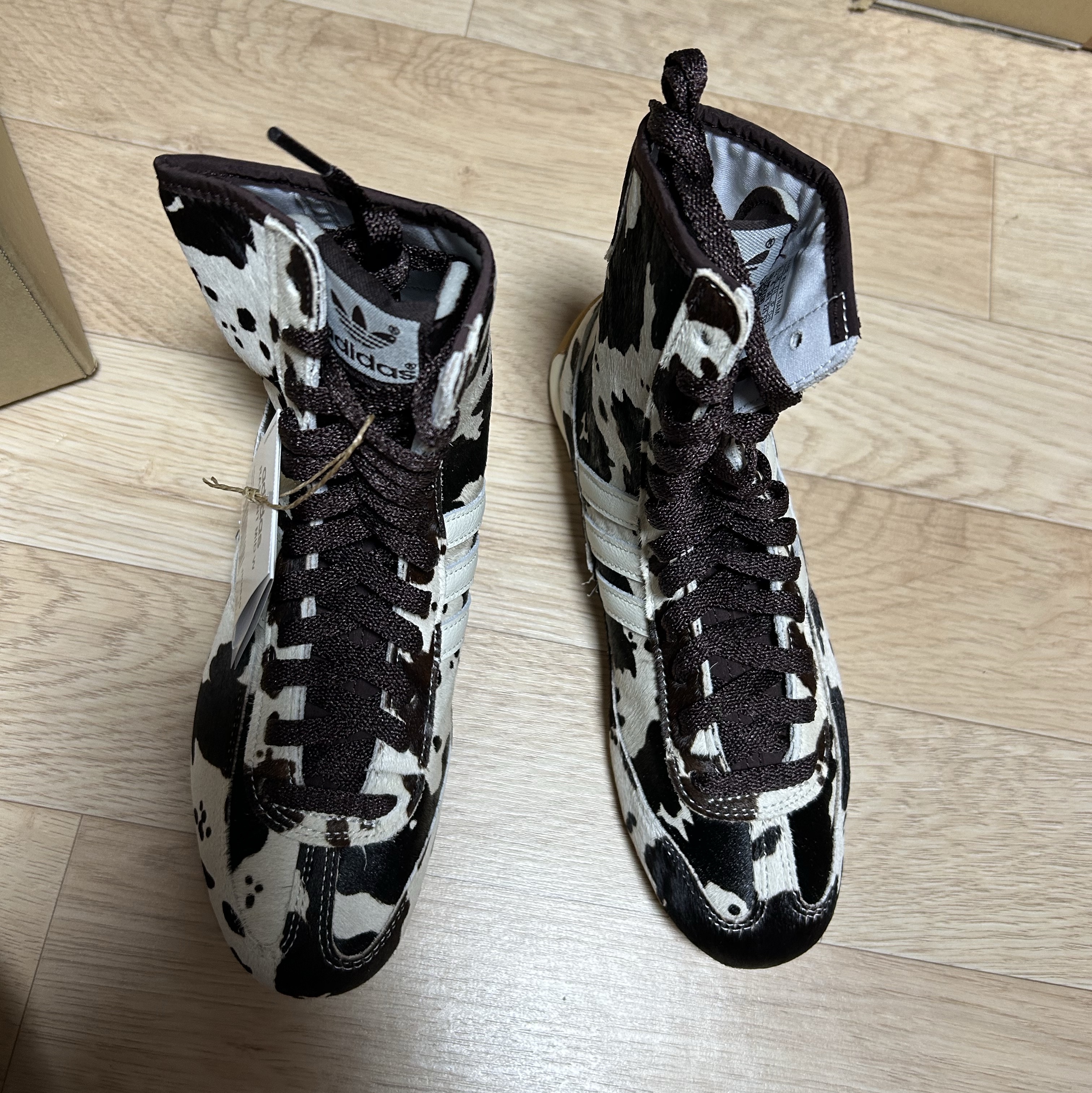 (W) Adidas Rasant Mid Shadow Brown Off White 착용 스타일