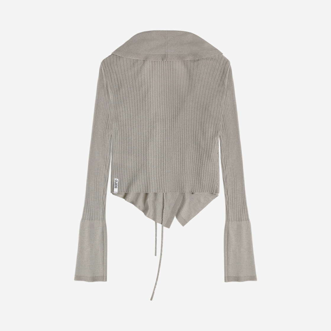 ojos オホス Ruffled Drape Angora Cardigan 오호스 러플 드레이프 앙고라 가디건 그레이 | OJOS | KREAM
