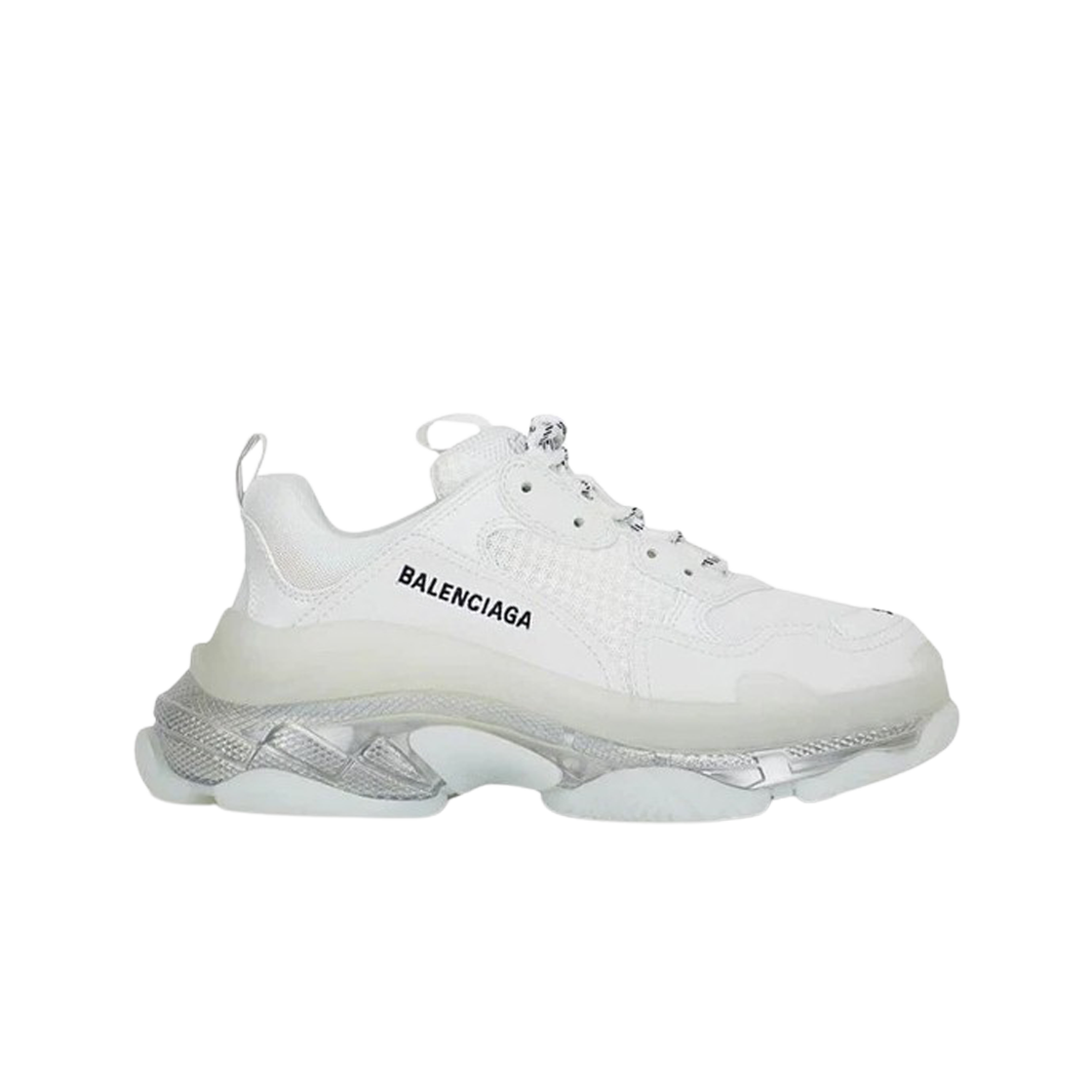 544351W2FB29001 (W) Balenciaga Triple S Sneakers White Iridescent - 대표 이미지 #1