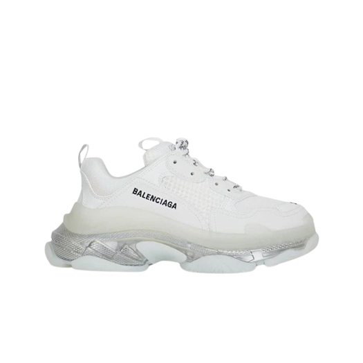 (W) Balenciaga Triple S Sneakers White Iridescent