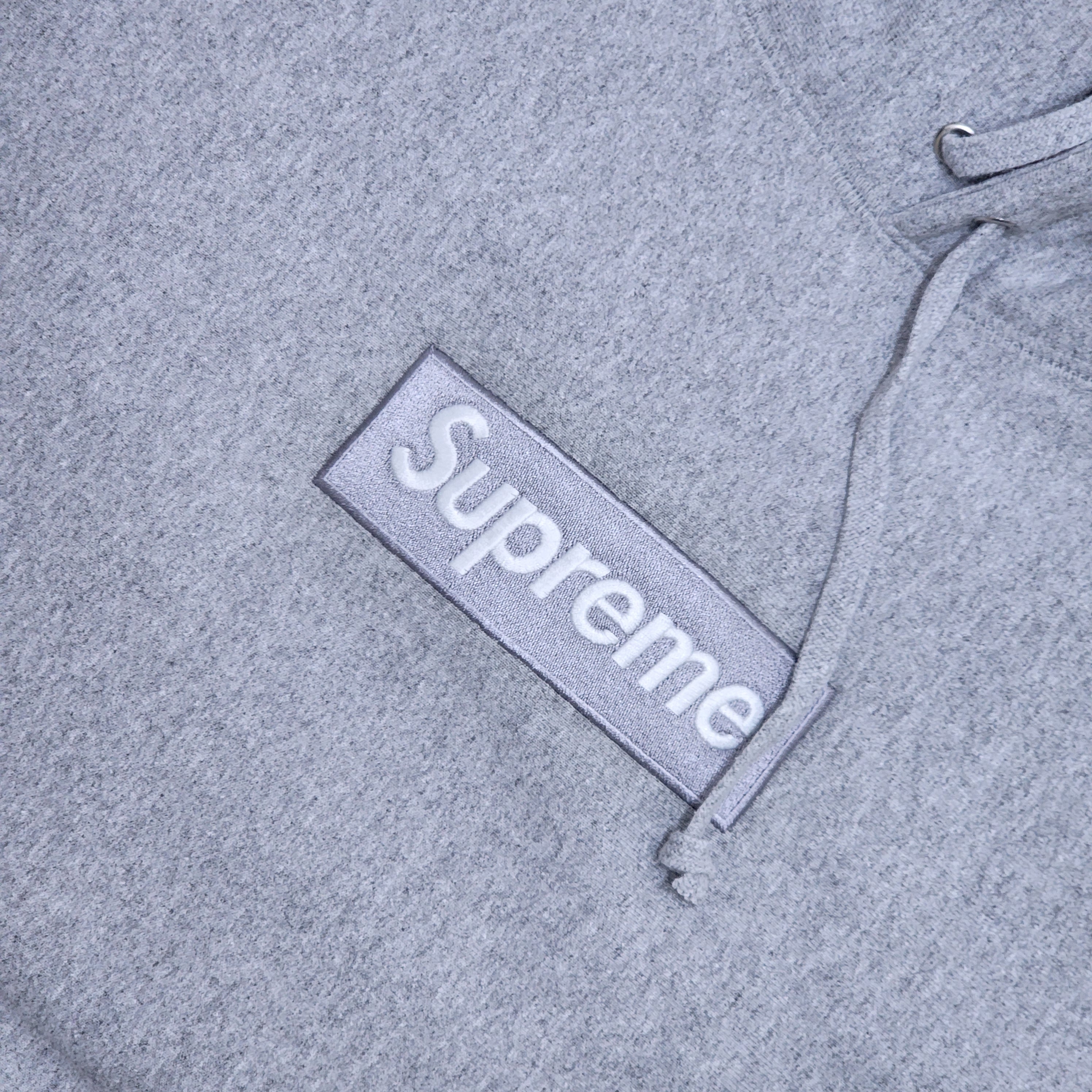 Supreme Box Logo Hooded Sweatshirt Heather Grey - 24FW 착용 스타일
