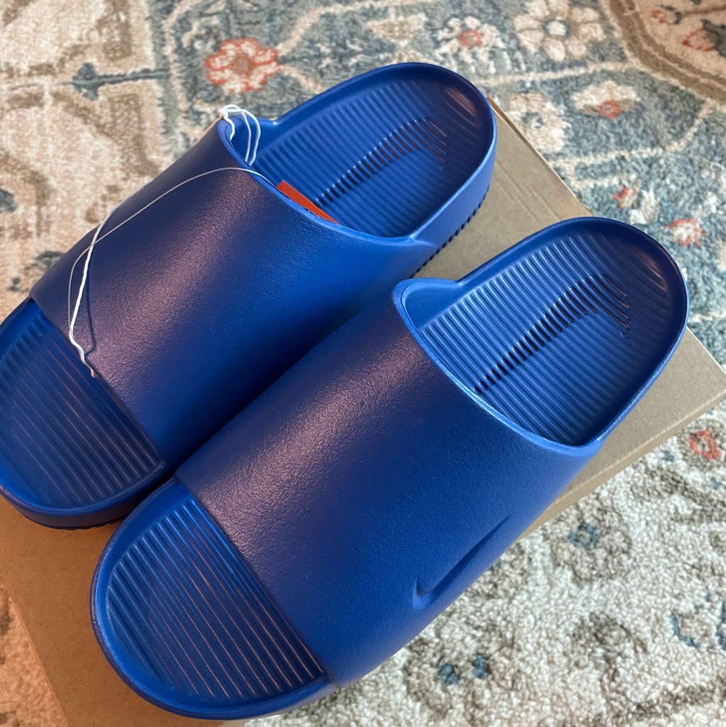 Nike Calm Slide Game Royal 착용 스타일 - 2