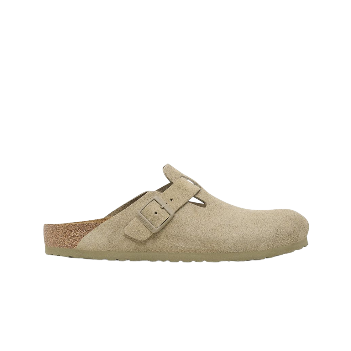 1025788 Birkenstock Boston BS Suede Leather Faded Khaki - Regular