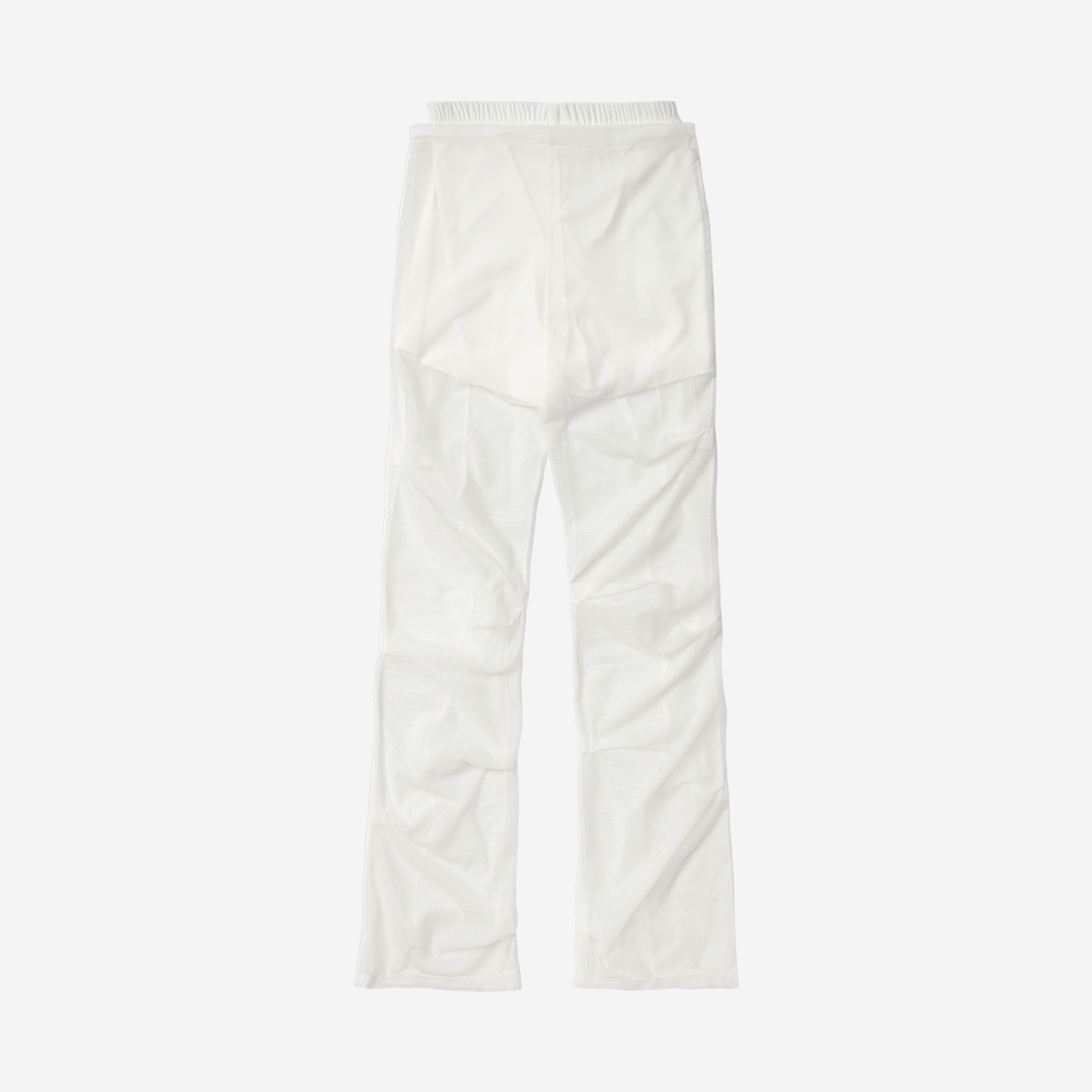 오호스 쉬어 턱 팬츠 화이트(OJOS Sheer Over Tuck Pants White) - 2