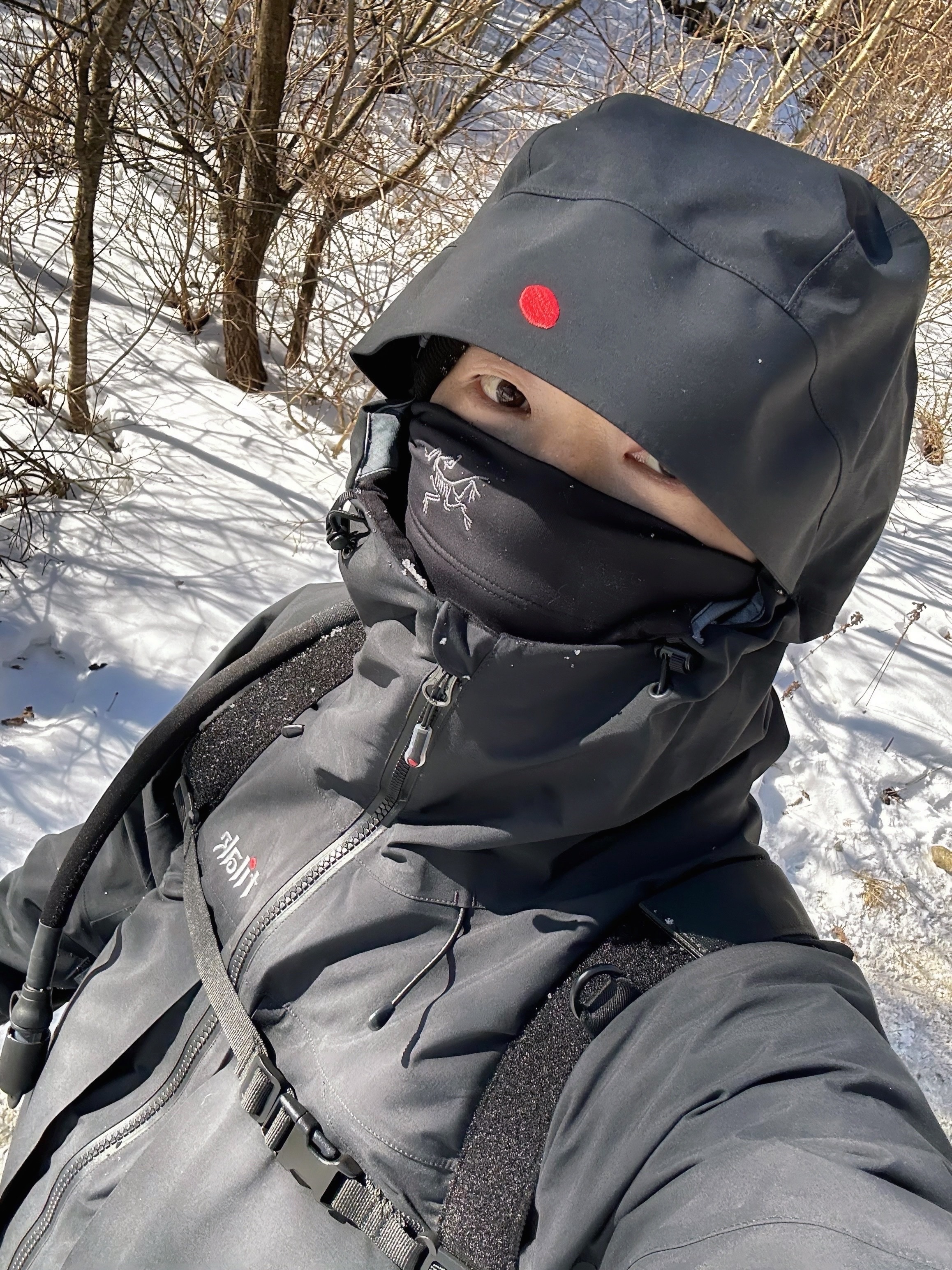 Arc'teryx Rho Neck Gaiter Long Black, Nike ACG Lungs Long Sleeve T-Shirt Summit White - Asia 착용 스타일 - 3