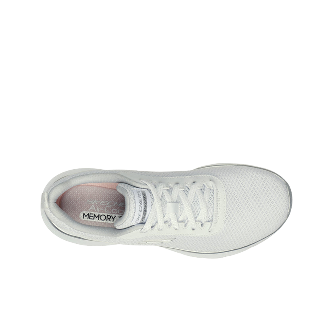 (W) 스케쳐스 플렉스 어필 5.0 화이트 실버((W) Skechers Flex Appeal 5.0 White Silver) - 2
