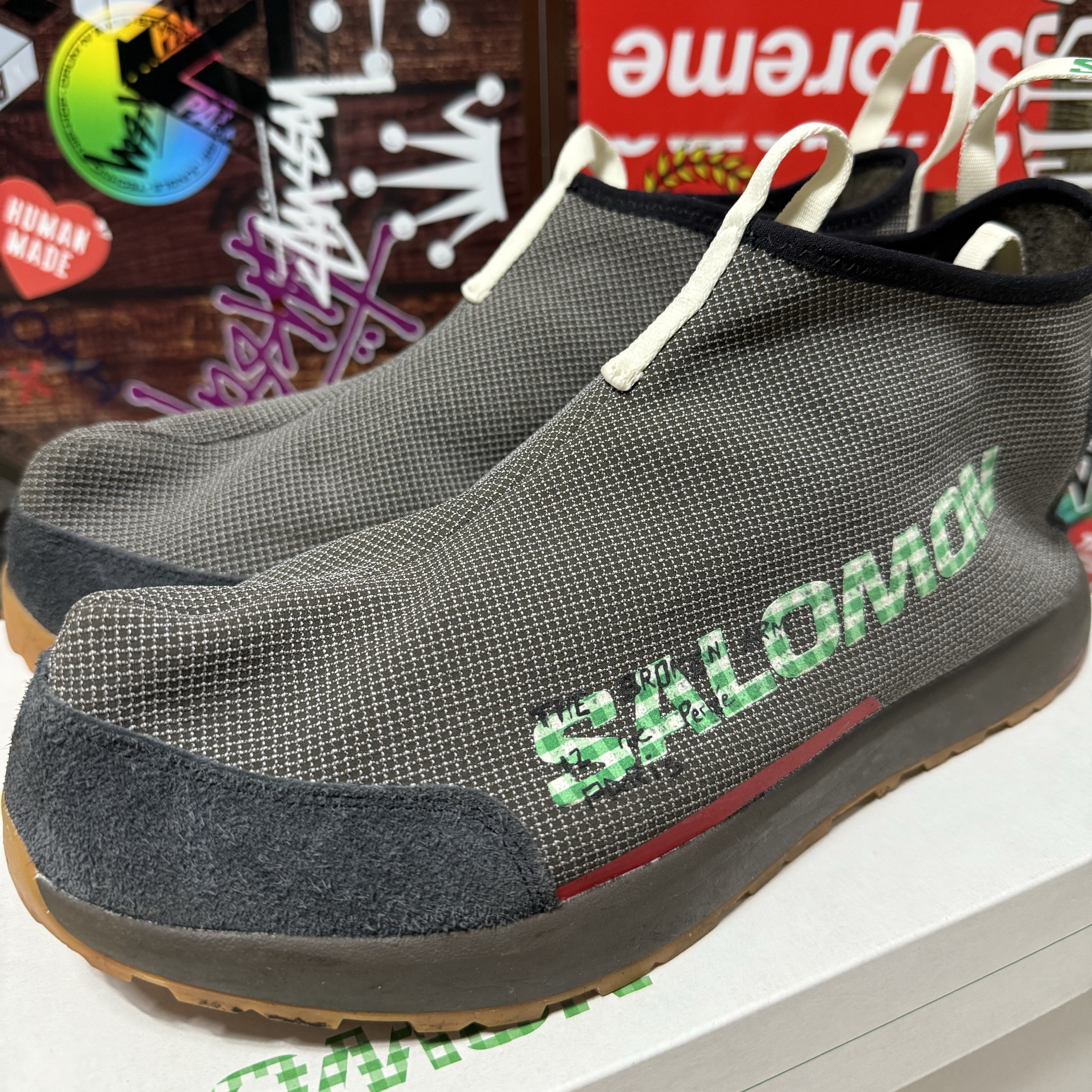 Salomon x The Broken Arm Coverboot Wren Black 착용 스타일