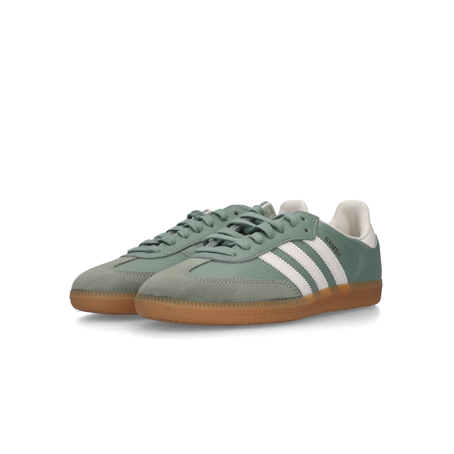 (W) Adidas Samba OG Silver Green Chalk White