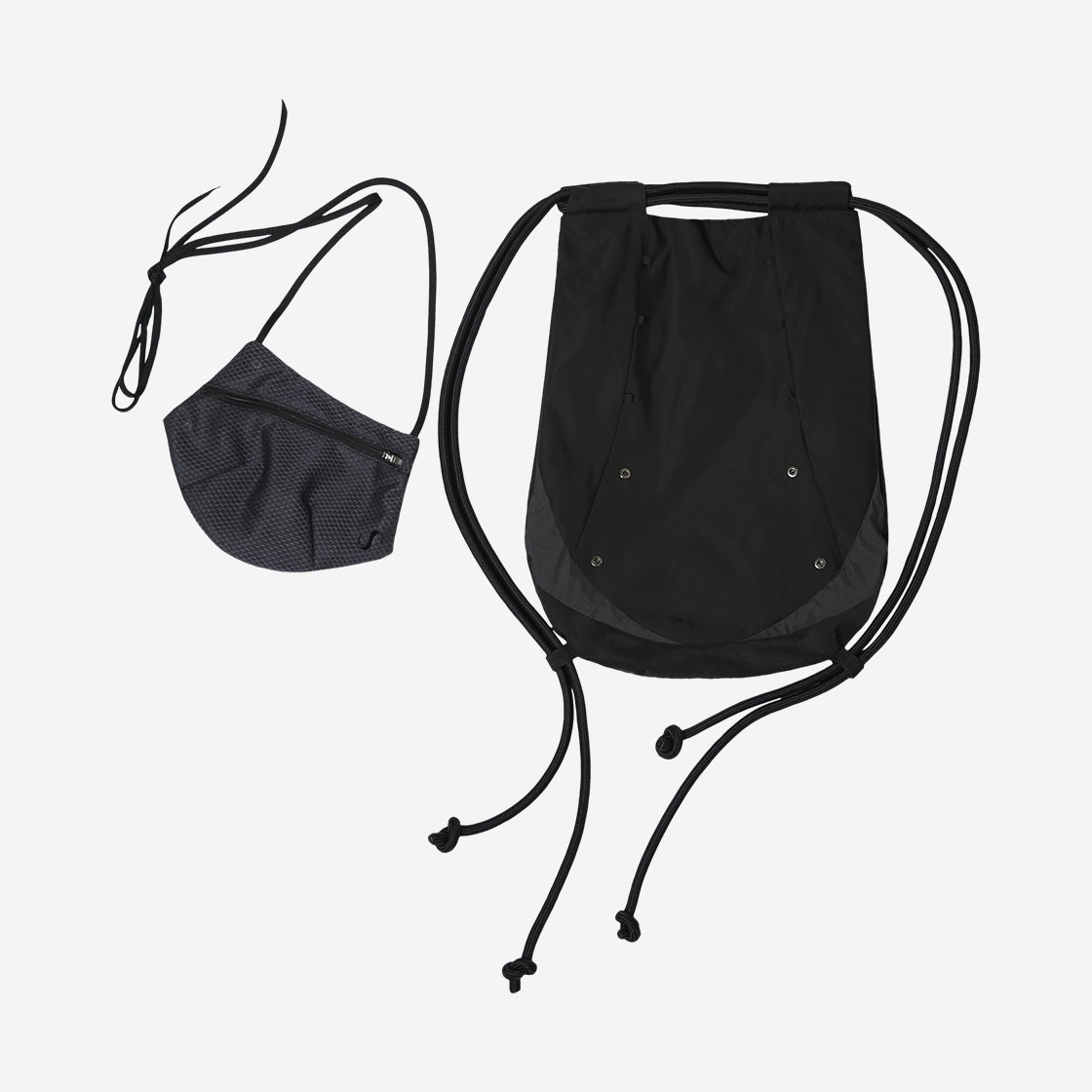 오호스 디테처블 포켓 짐색 블랙(OJOS Detachable Pocket Gym Sack Black) - 2