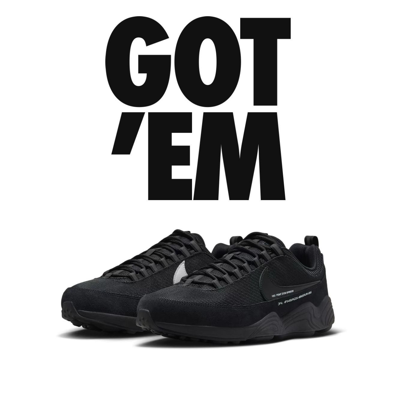 Nike x Fragment Air Zoom Spiridon Black 착용 스타일