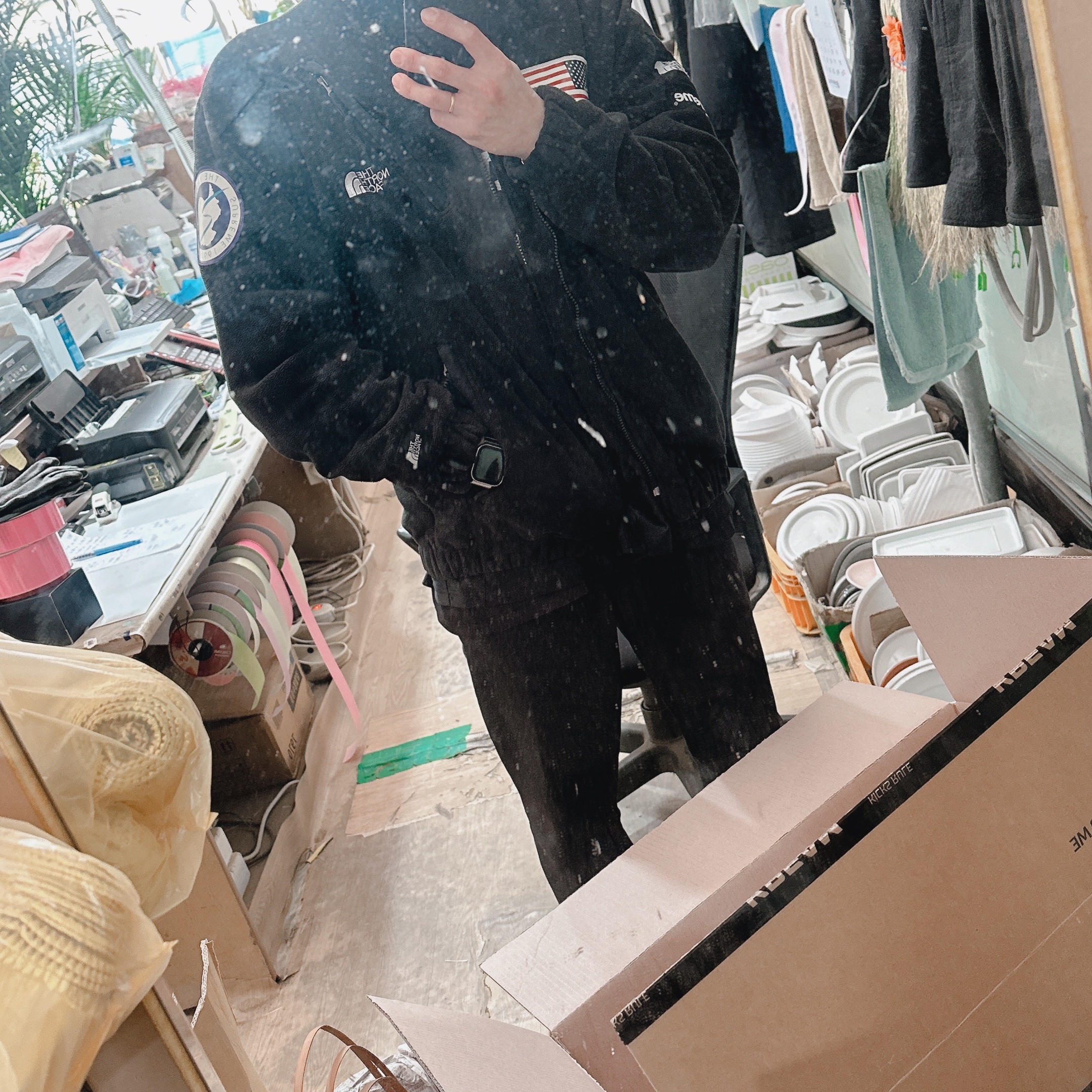 Supreme x The North Face Trans Antarctica Expedition Fleece Jacket Black - 17SS 착용 스타일