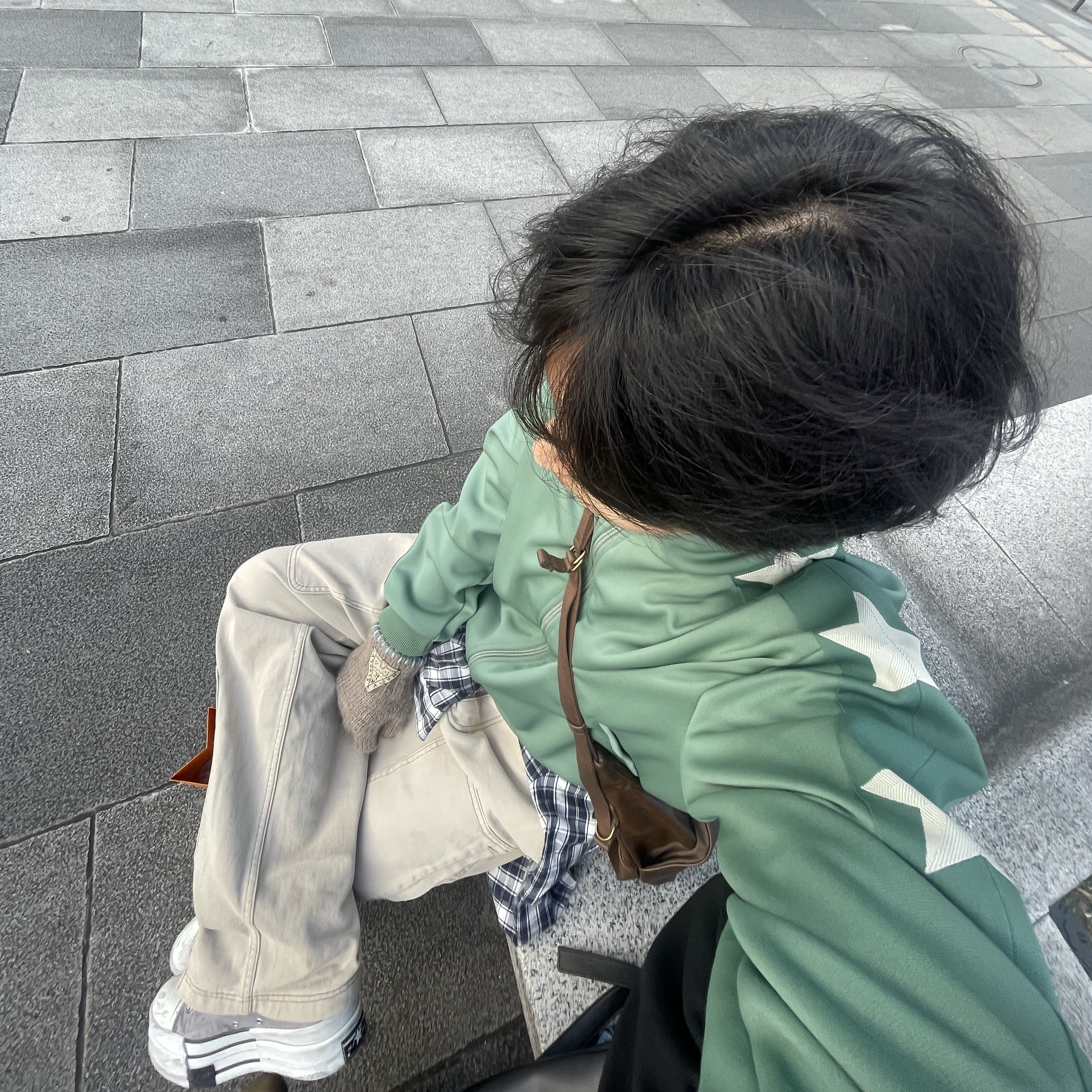 Kapital Smooth Jersey Stuntman & Woman Track Jacket Light Green 착용 스타일 - 2