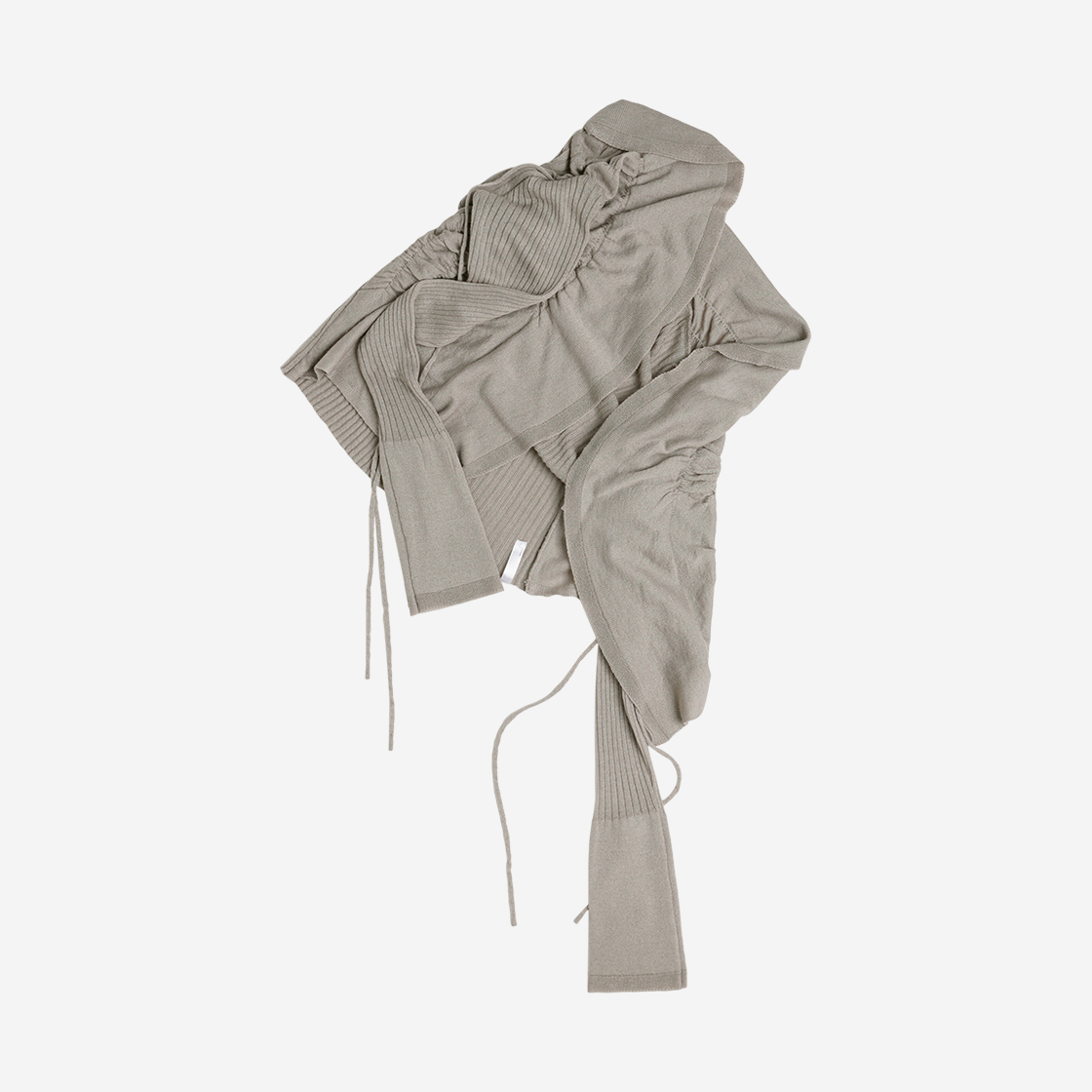 ojos オホス Ruffled Drape Angora Cardigan 오호스 러플 드레이프 앙고라 가디건 그레이 | OJOS | KREAM