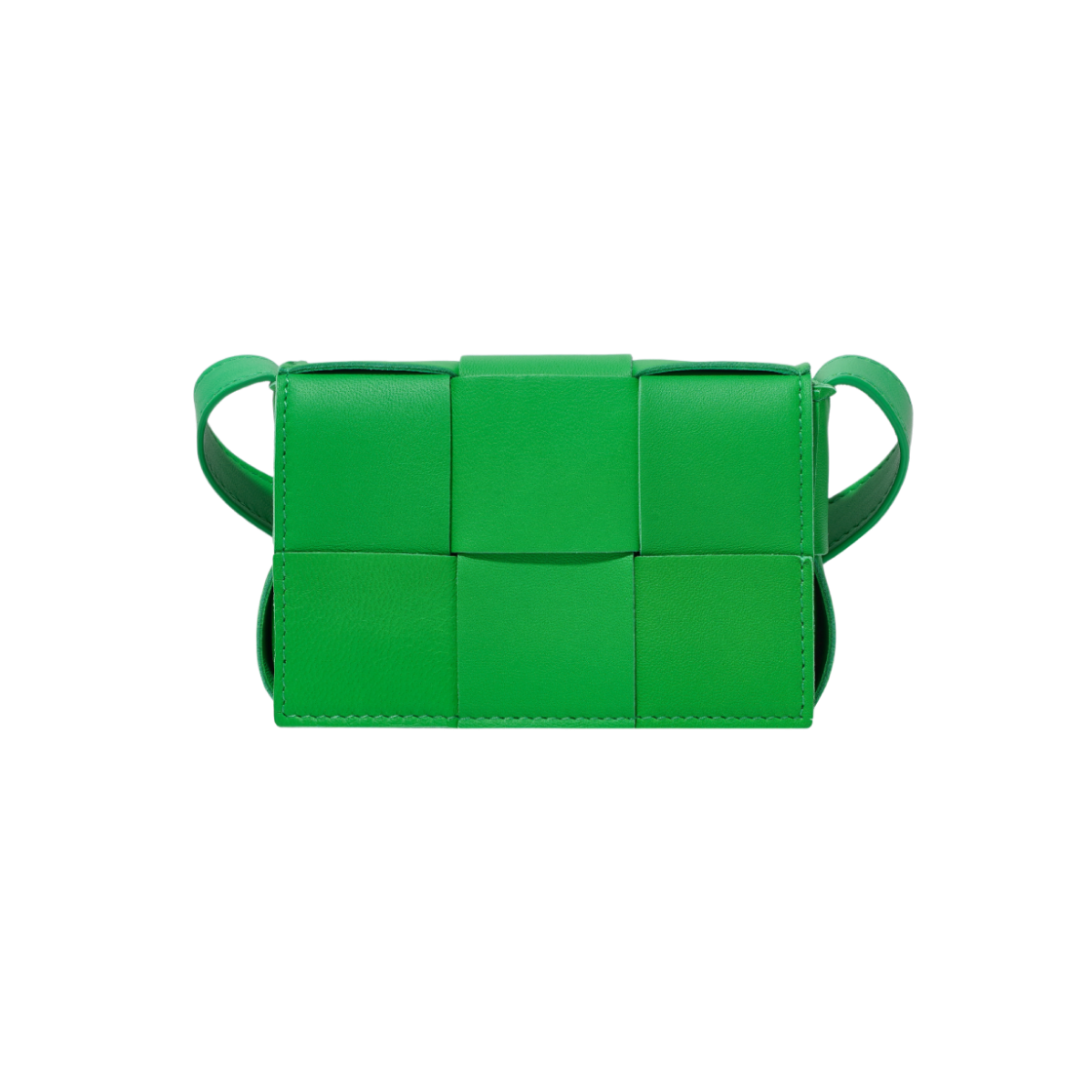 666688VMAY13722 Bottega Veneta Mini Leather Cassette Parakeet - 대표 이미지 #1