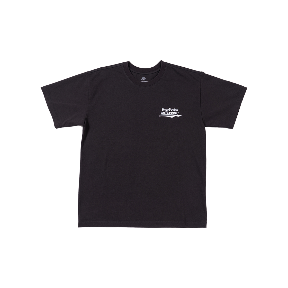 빅웨이브 컬렉티브 피스 비긴스 위드 런닝 애슬레져 반팔티 블랙(Bigwave Collective Peace Begins With Running Athleisure Tee Jet Black) - 2