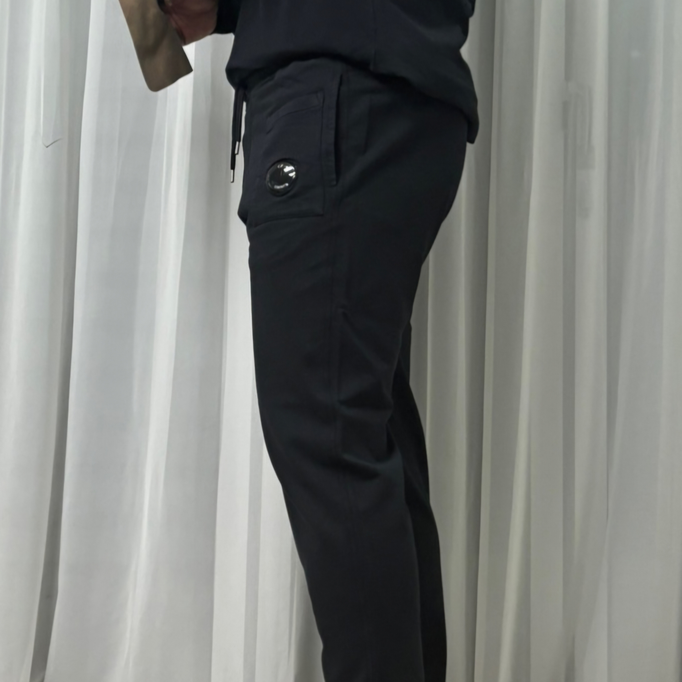 C.P. Company Light Fleece Utility Sweatpants Black - 24SS 착용 스타일 - 2