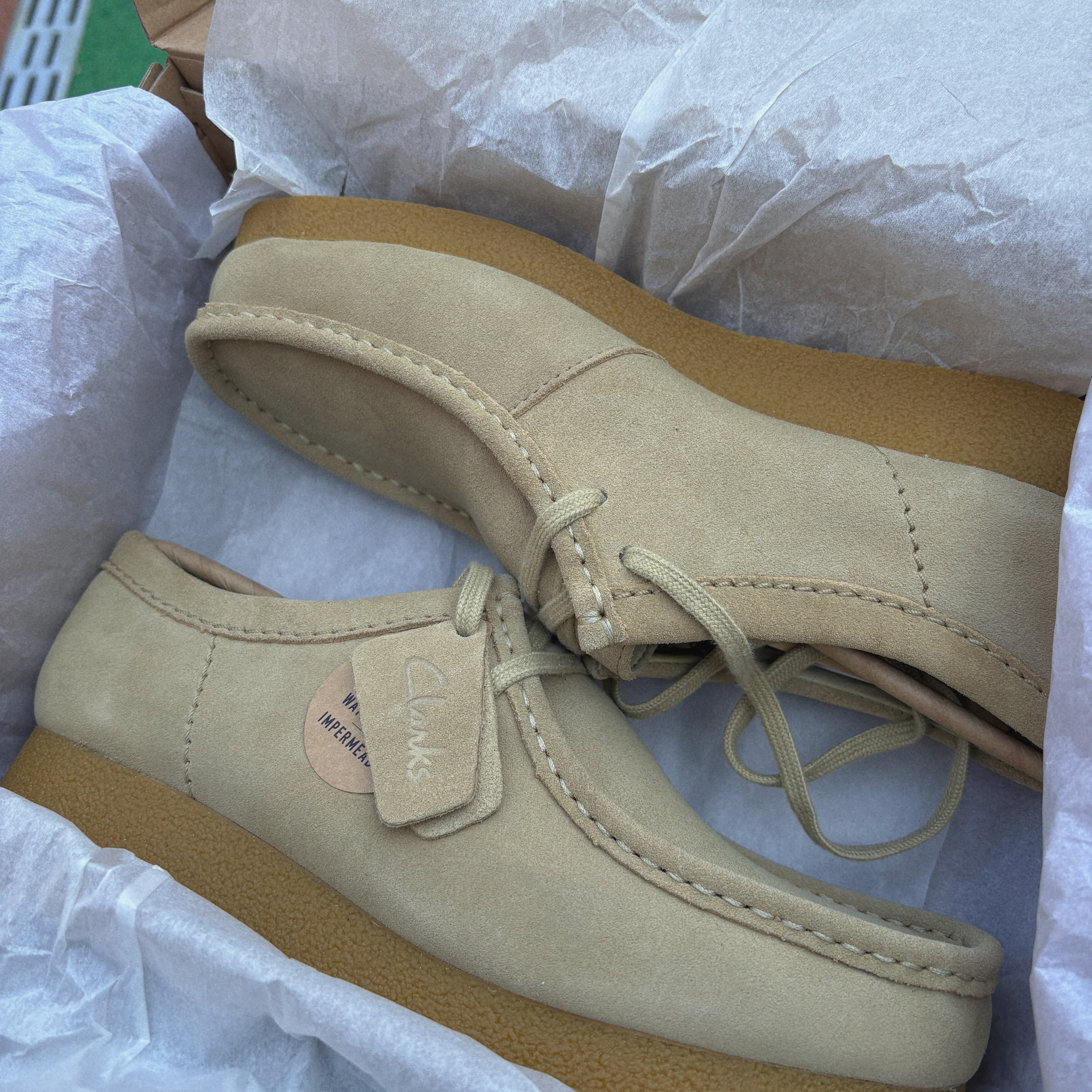 (W) Clarks Wallabee Maple Suede 착용 스타일